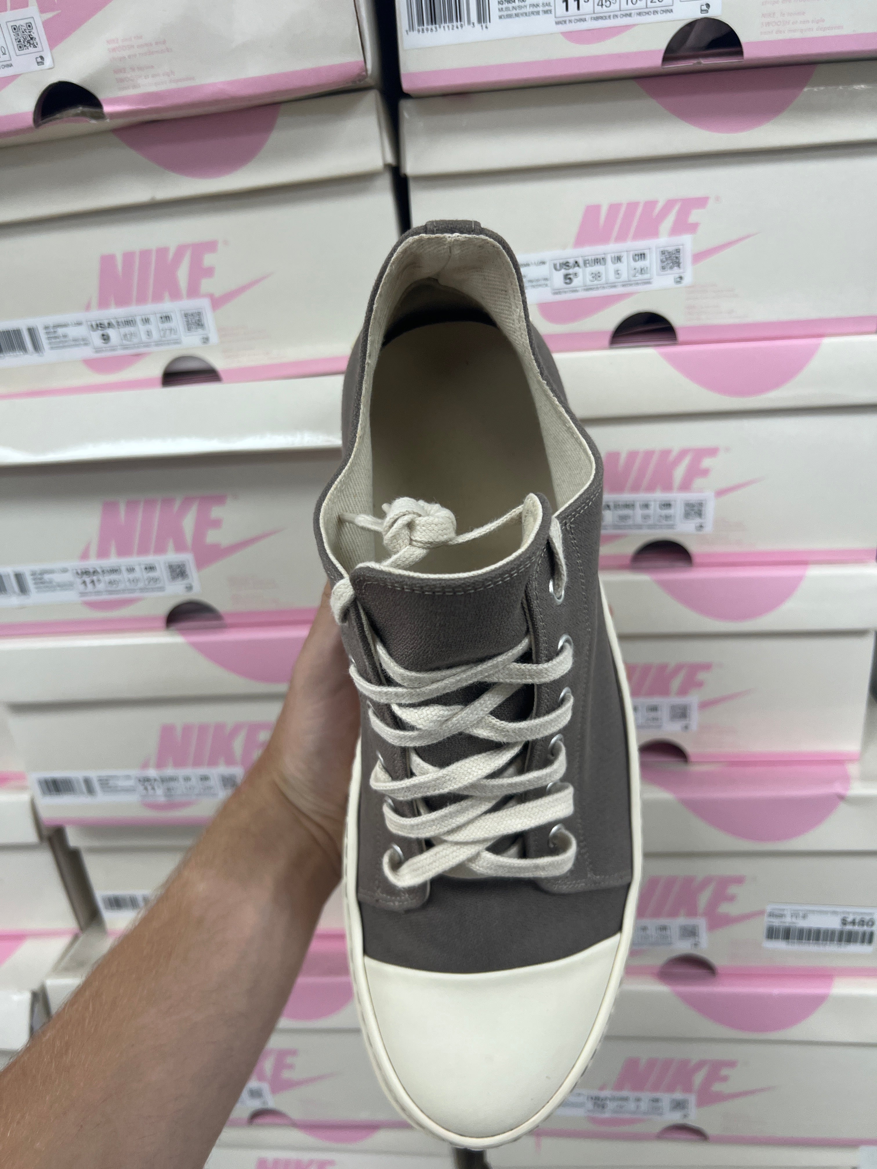 Rick Owens Dust & Milk 'DRKSHDW' Porterville Ramone Low Sneakers
