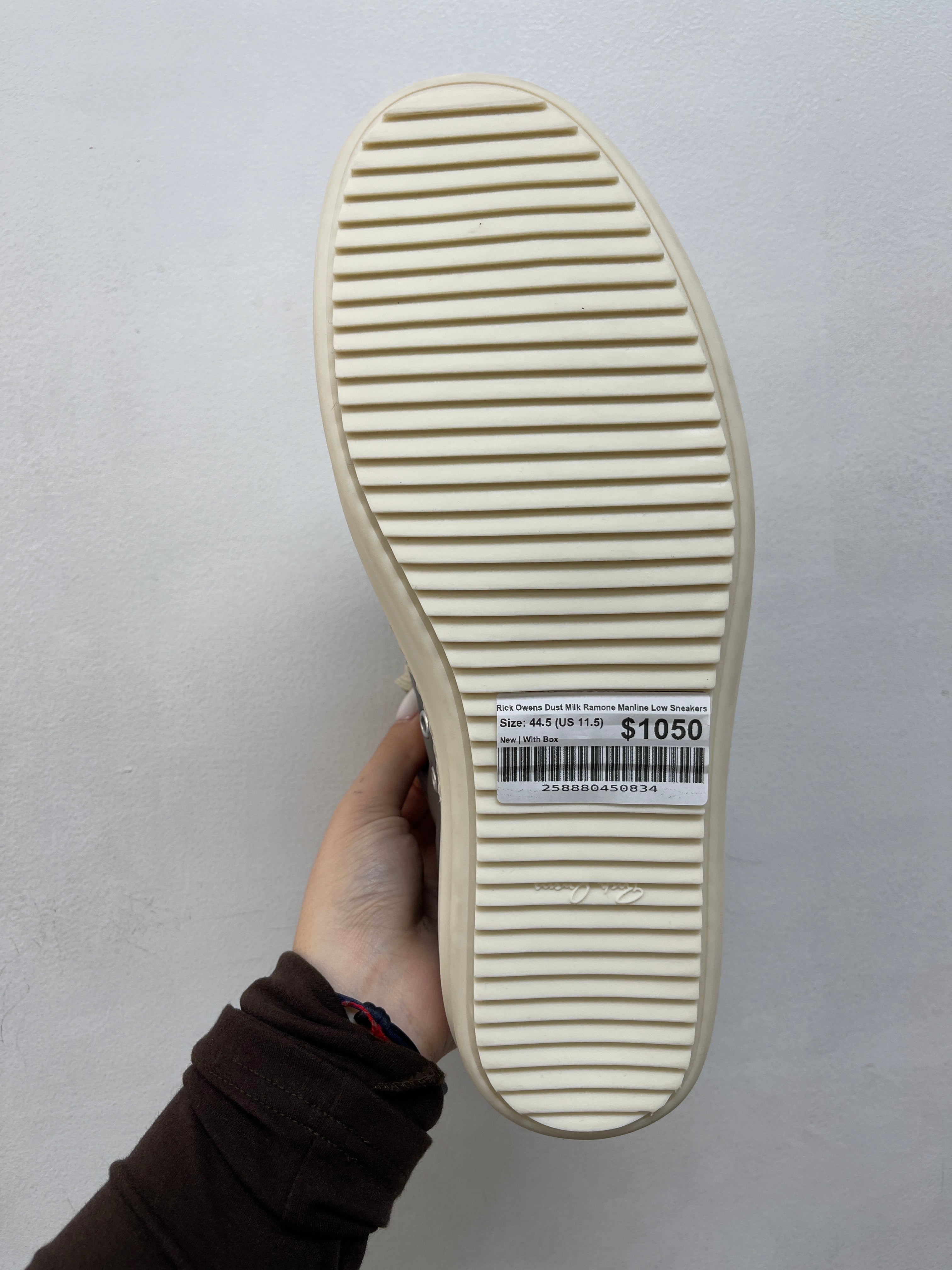 Rick Owens Dust Milk Ramone Manline Low Sneakers