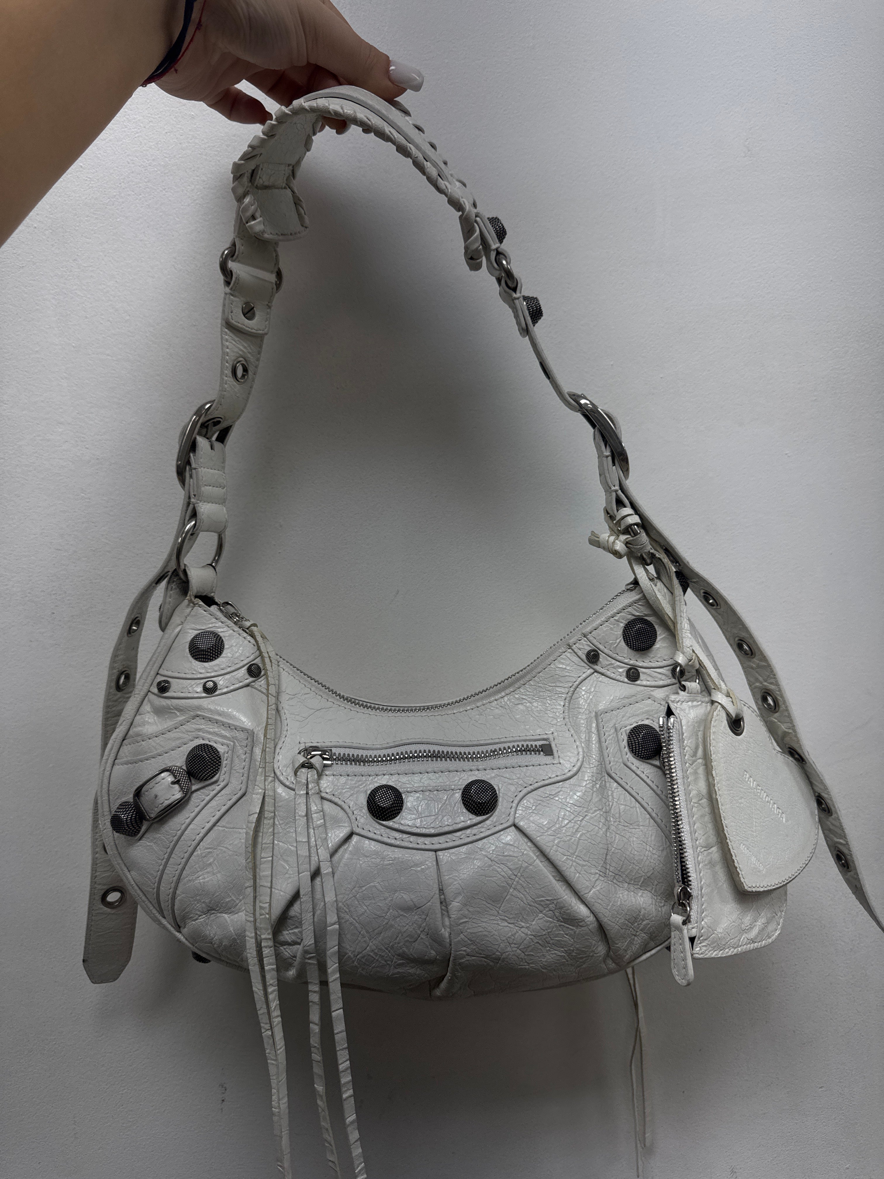 Balenciaga White City Bag Bag