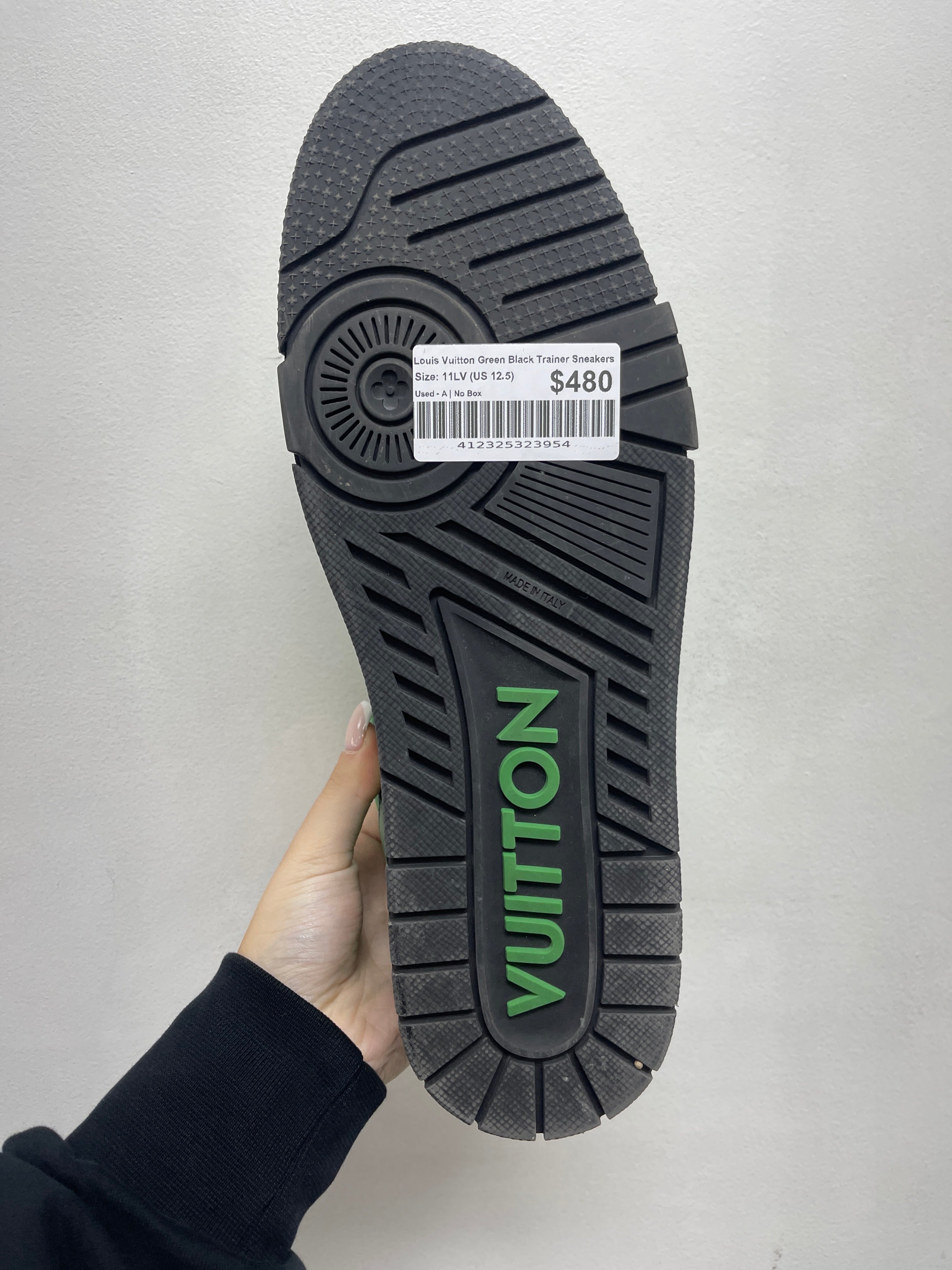 Louis Vuitton Green Black Trainer Sneakers