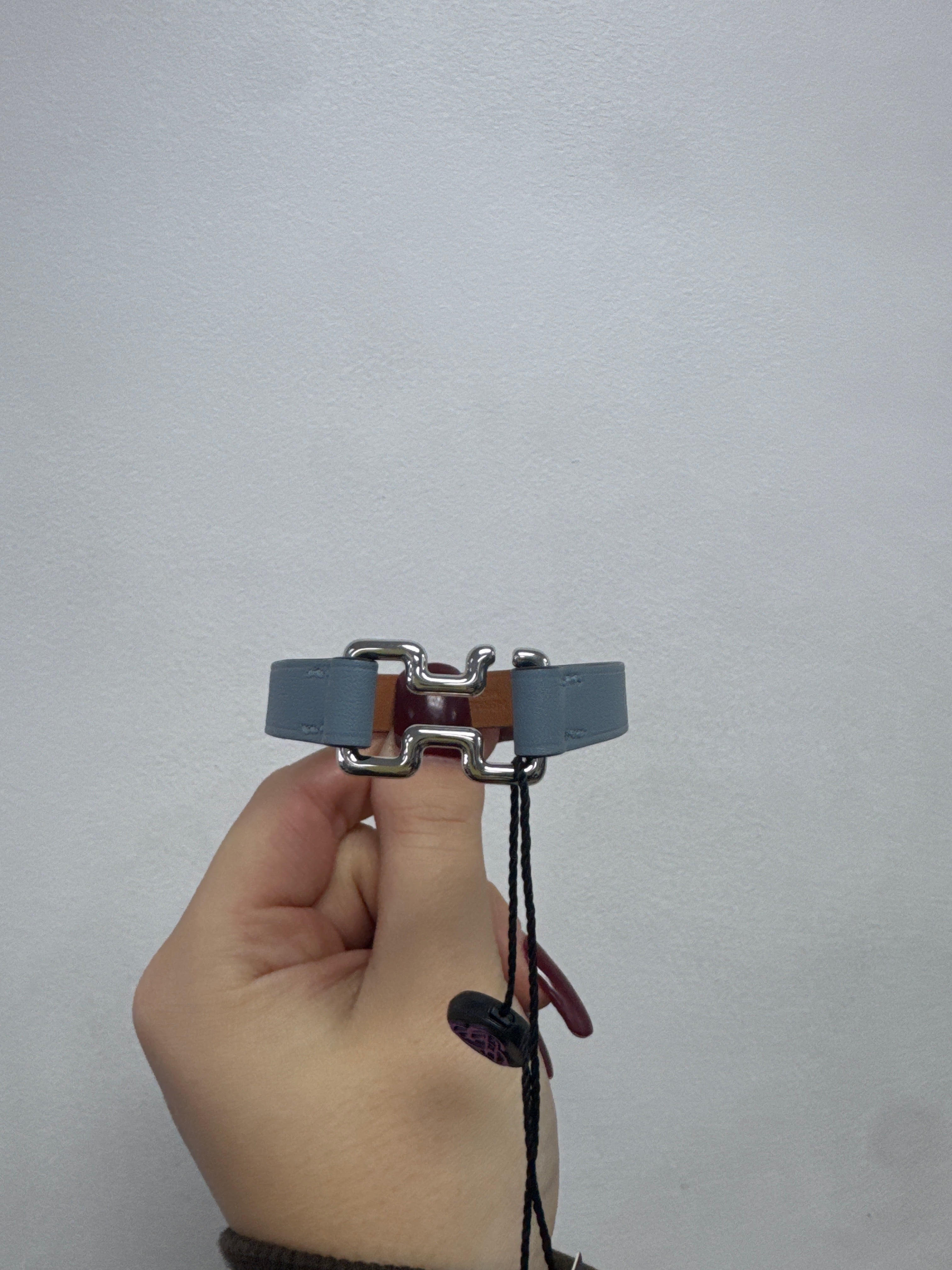 Hermes Veau Swift Bleu Lin (6) Bracelet