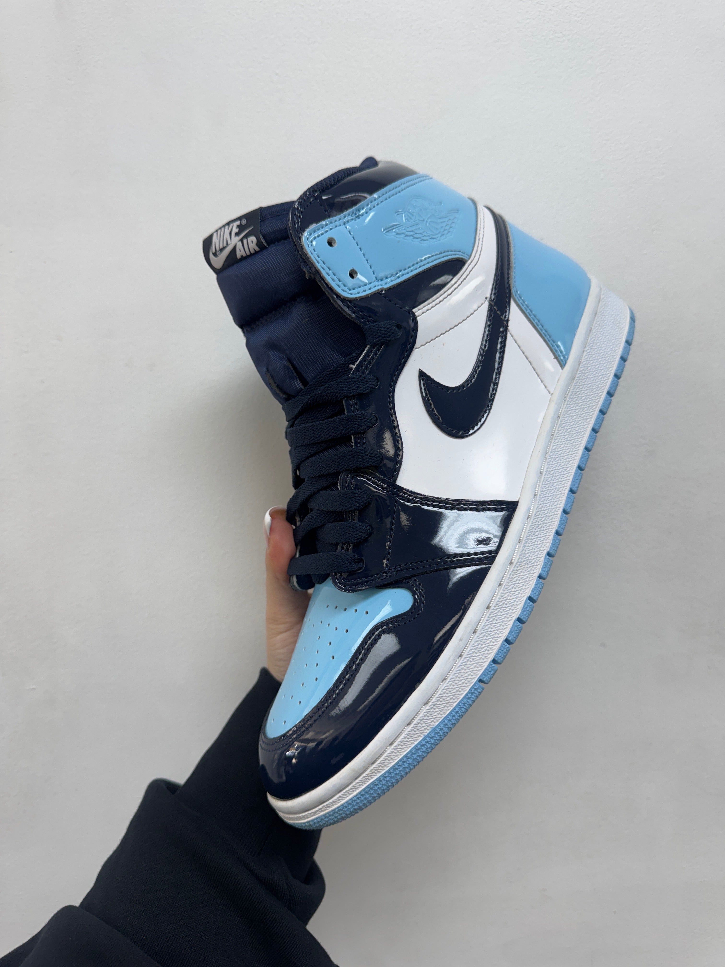 Jordan 1 Patent Blue Chill Sneakers
