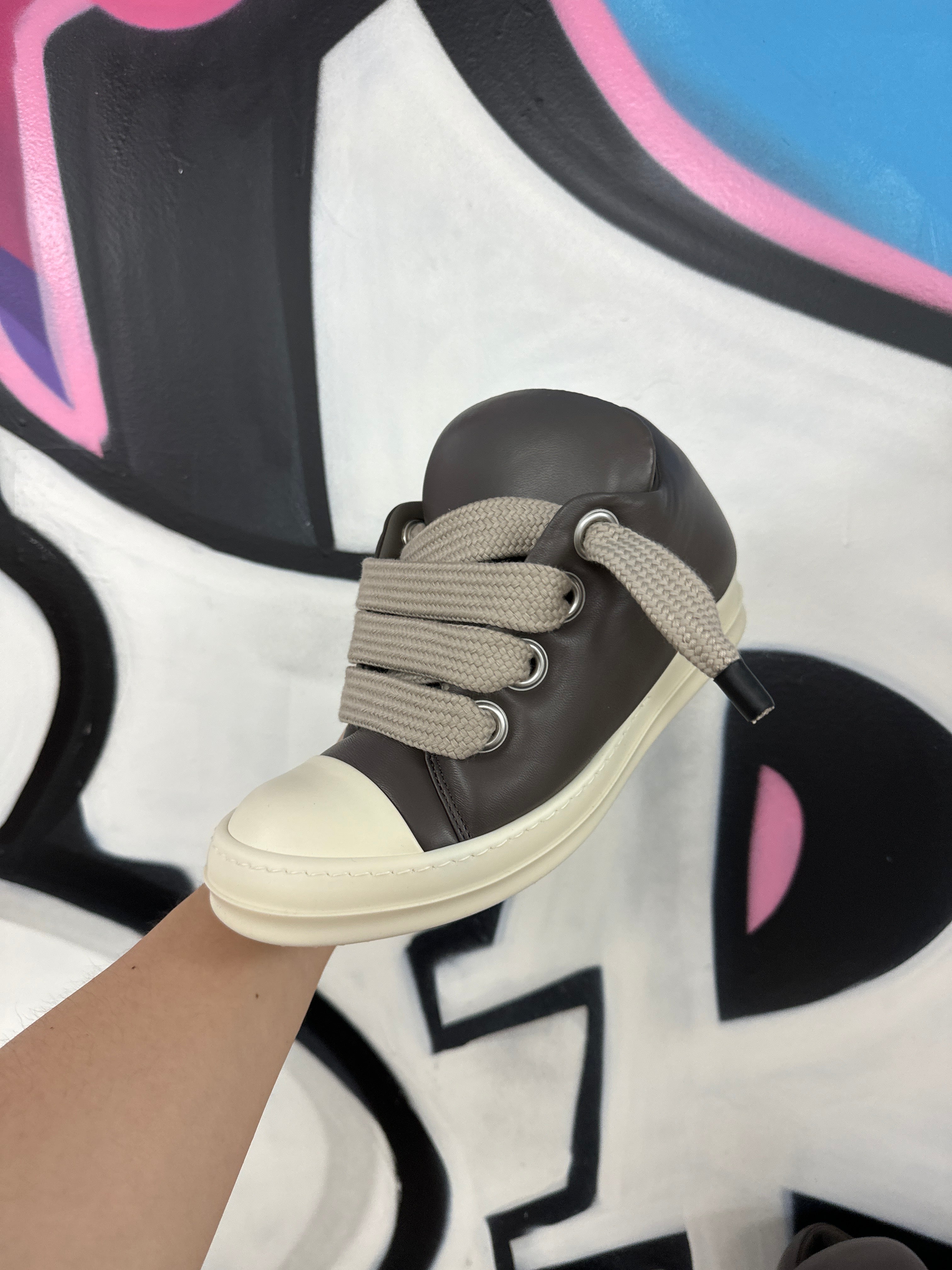 Rick Owens Padded Jumbo Lace Dust Milk NEW (EU 37-40) (US 4-7)