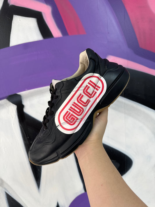 Gucci Rython Black Red Sneakers