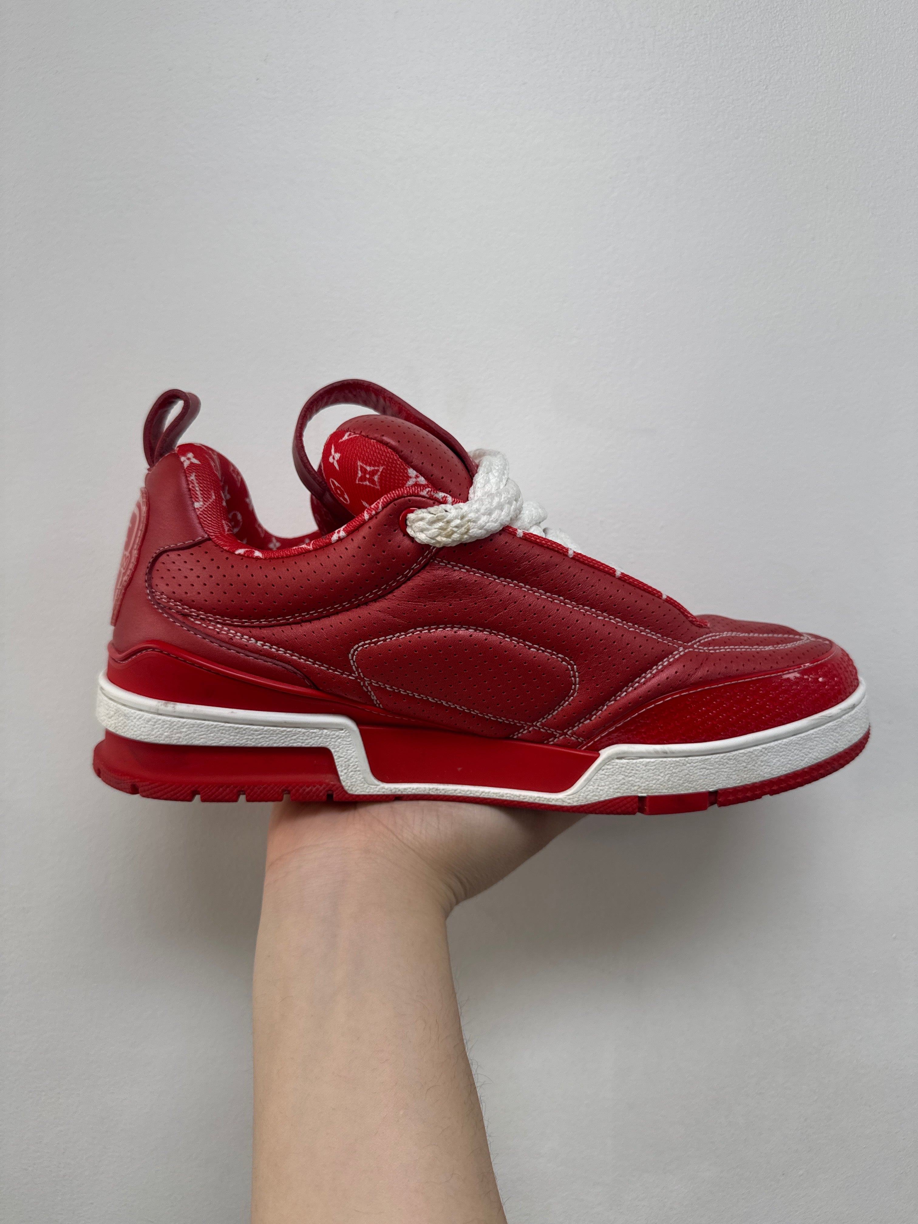 Louis Vuitton Red Gloss Skate Sneakers