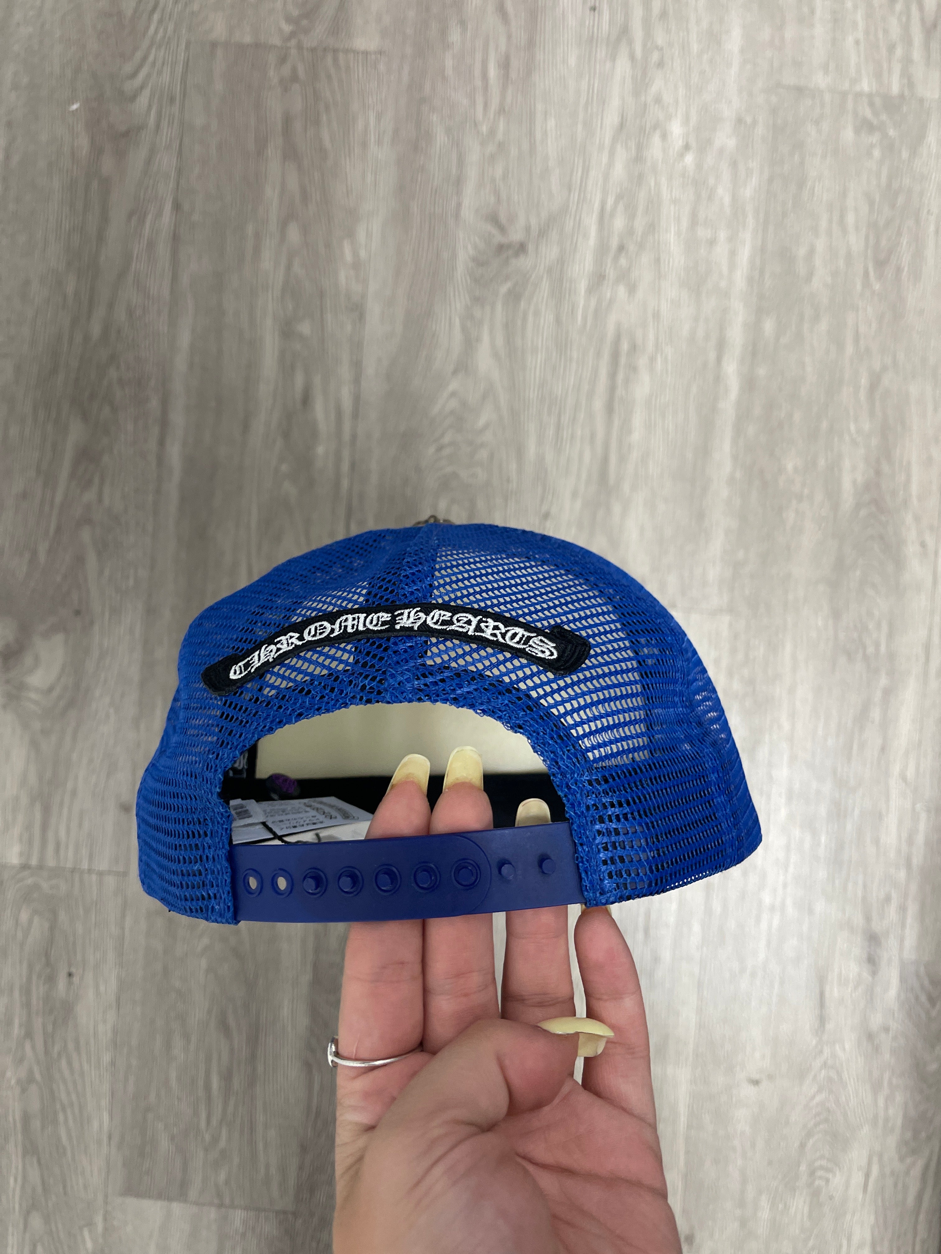Chrome Hearts Eye Chart Trucker RWB Tried On