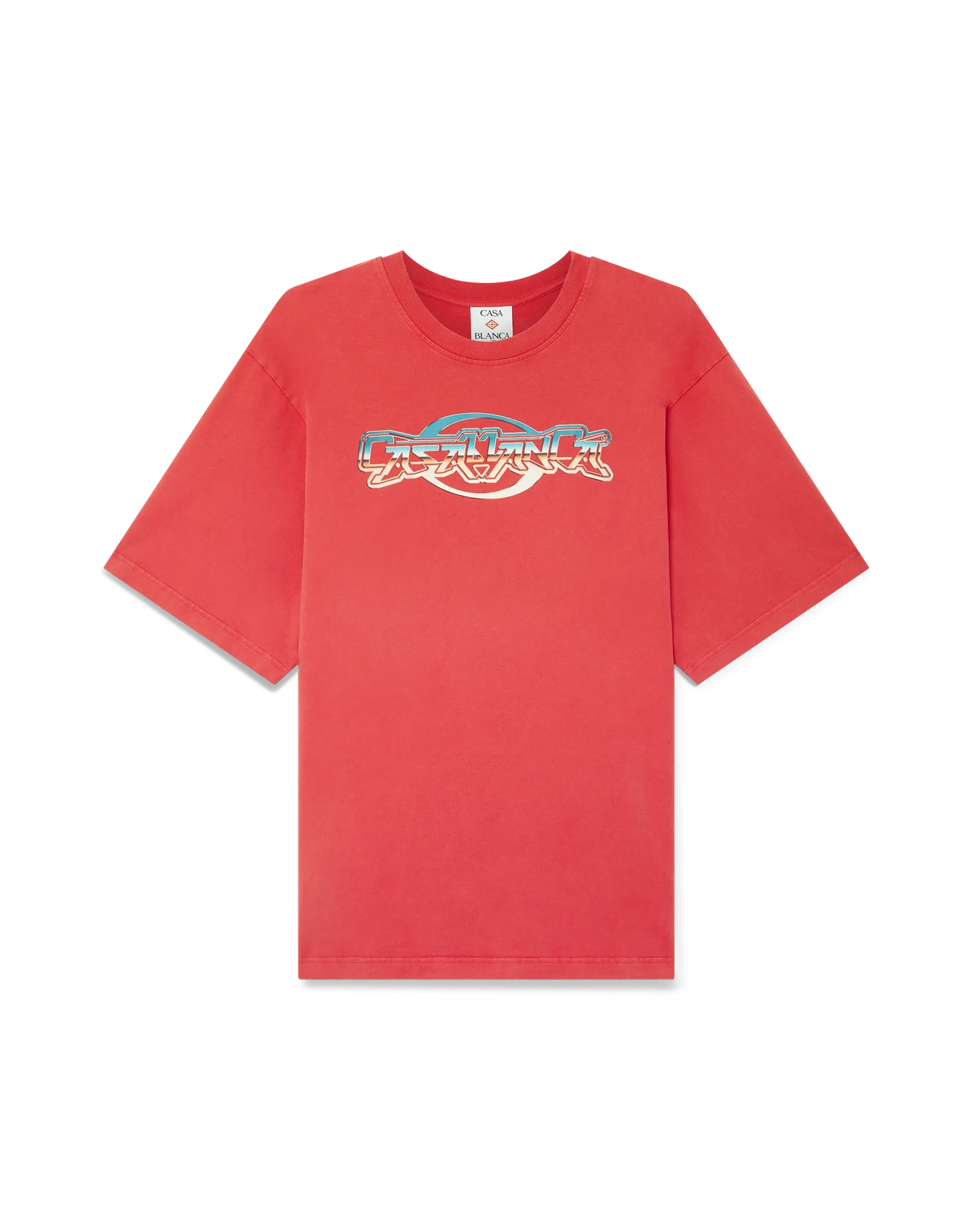 Casablanca Chrome Printed Oversized Red Tee