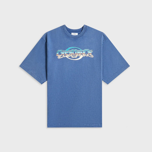 Casablanca Chrome Printed Navy Tee