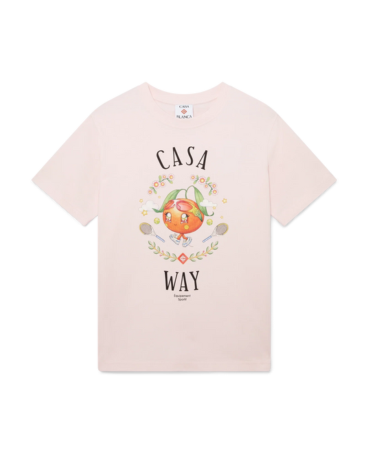 Casablanca Casa Way 'Orange Mascot' Pink Tee