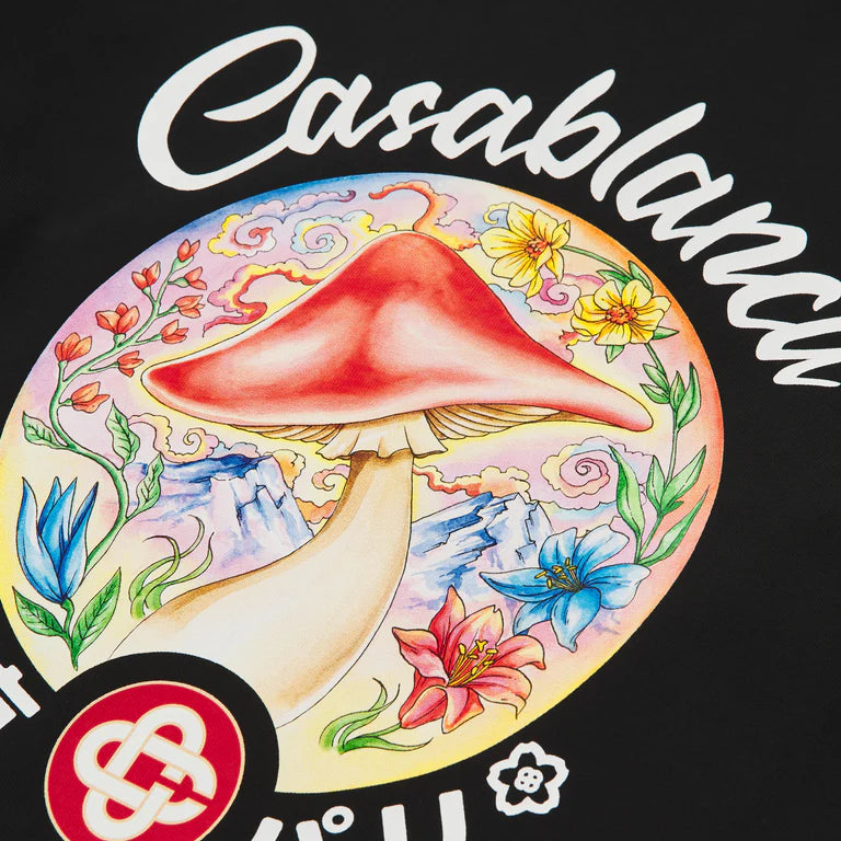 Casablanca 'Mushroom Emblem' Black Tee