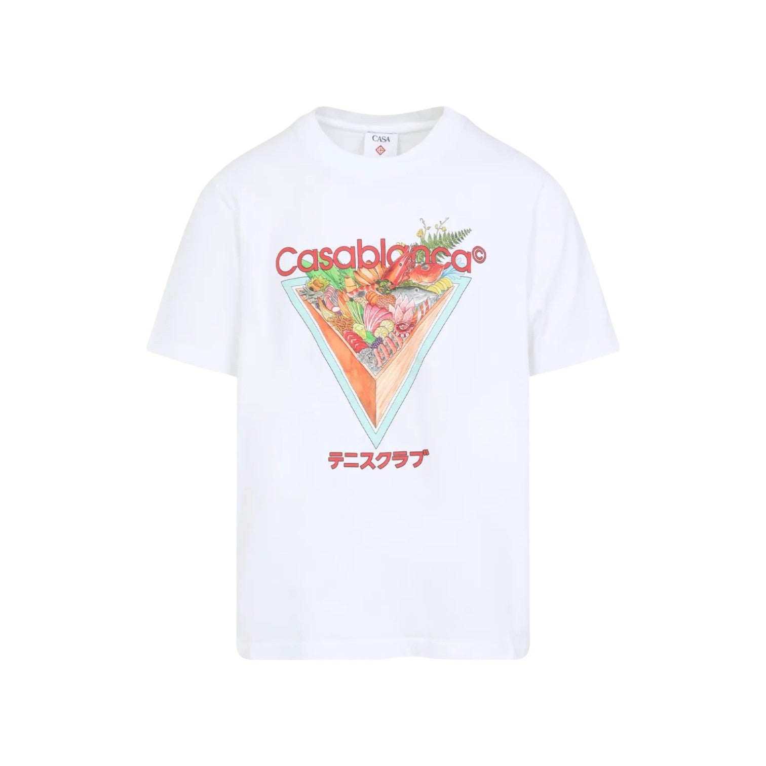 Casablanca 'Tennis Club Icon' White & Red Tee