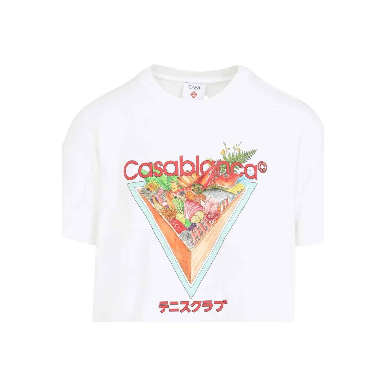 Casablanca 'Tennis Club Icon' White & Red Tee