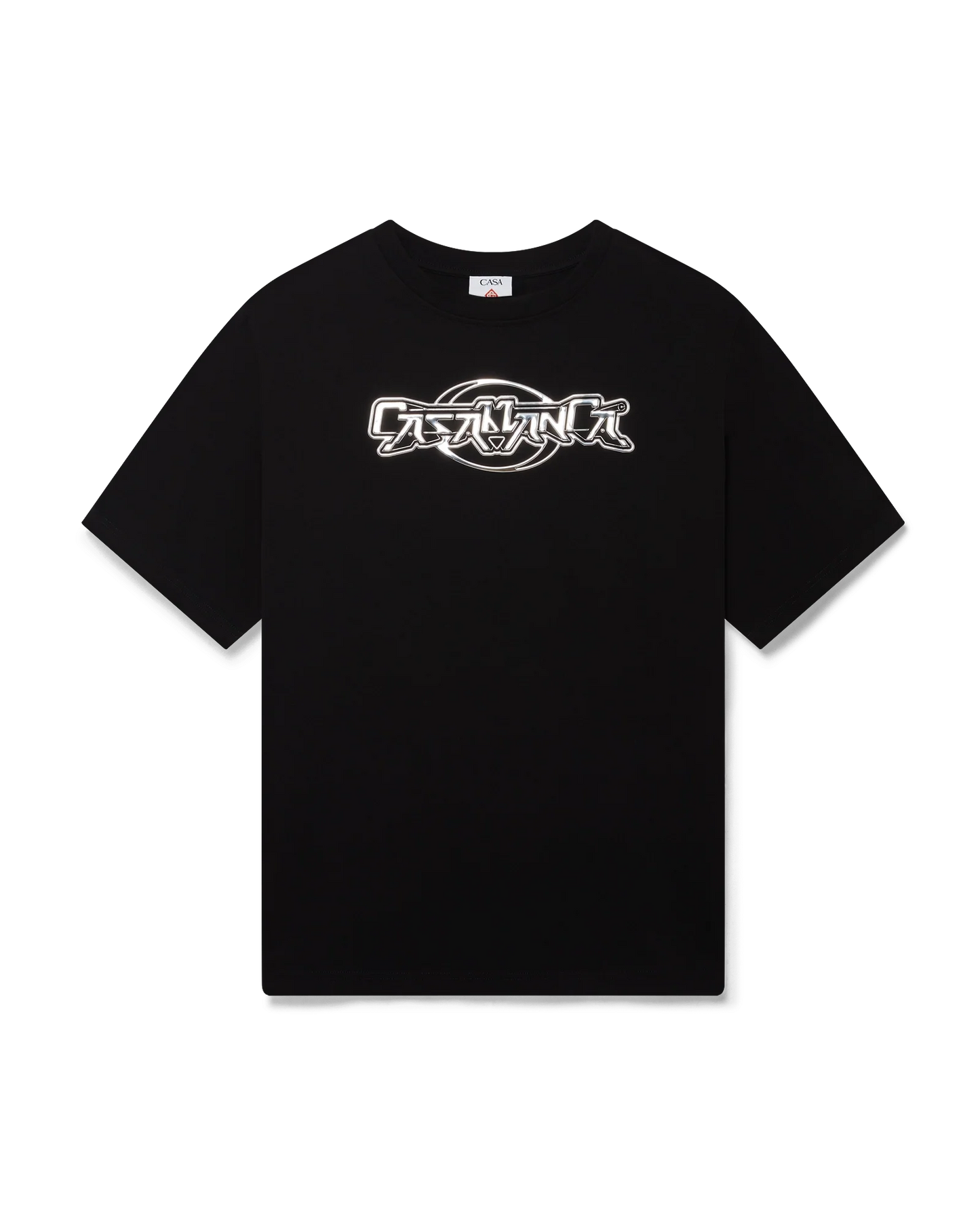 Casablanca Chrome Printed Oversized Black Tee
