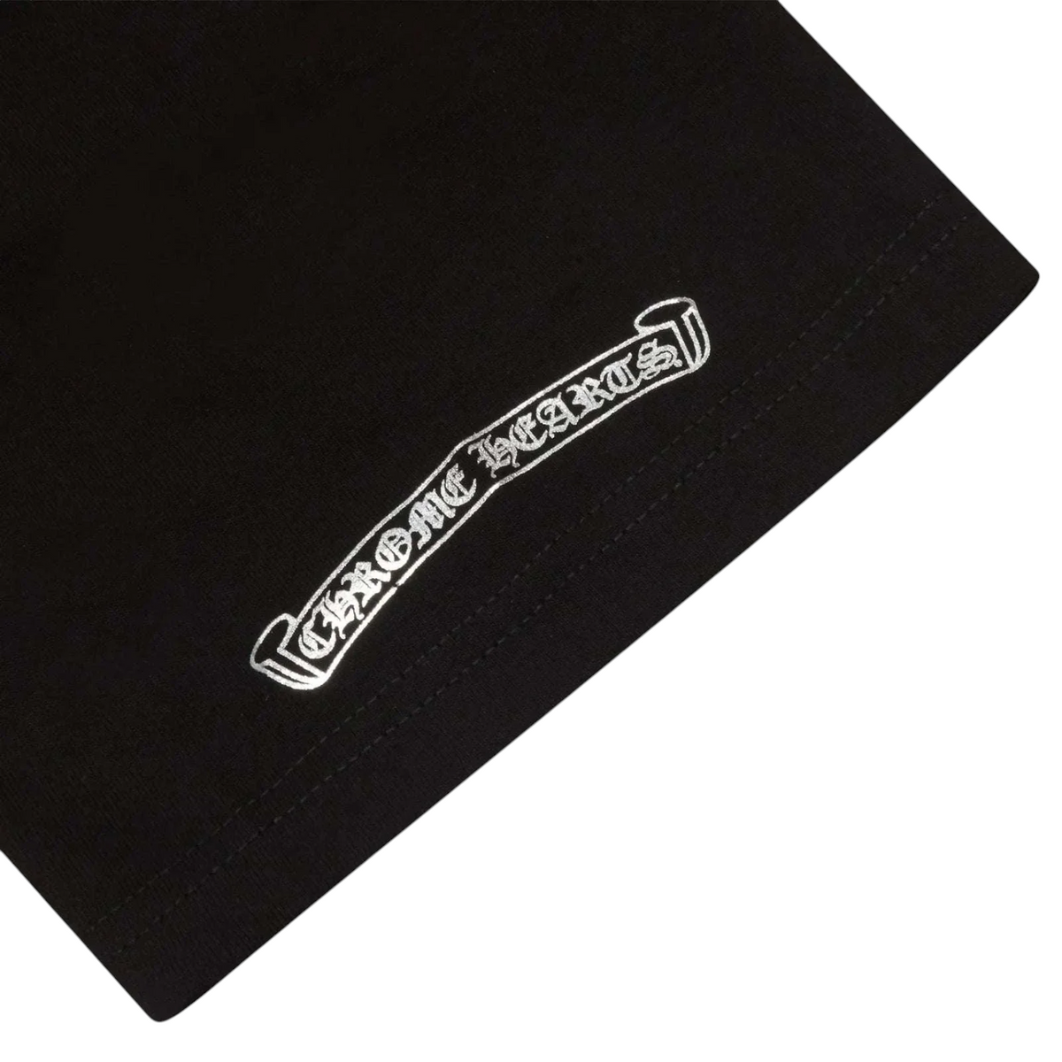 Chrome Hearts Black Foil Scroll Logo Tee
