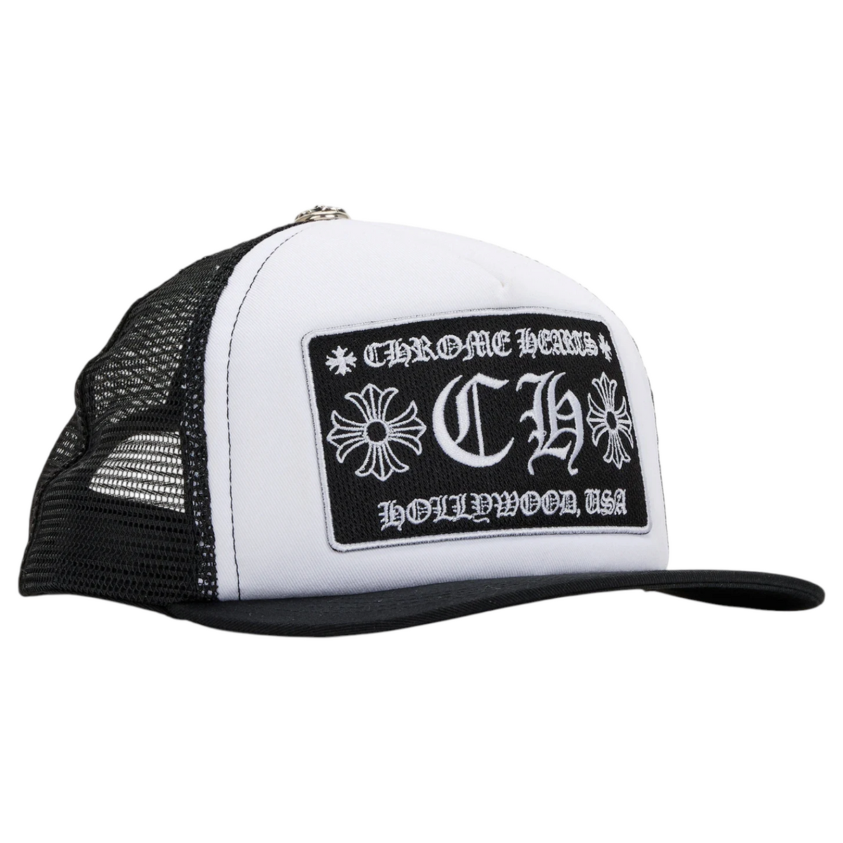 Chrome Hearts 'F**K' Black White Trucker Hat