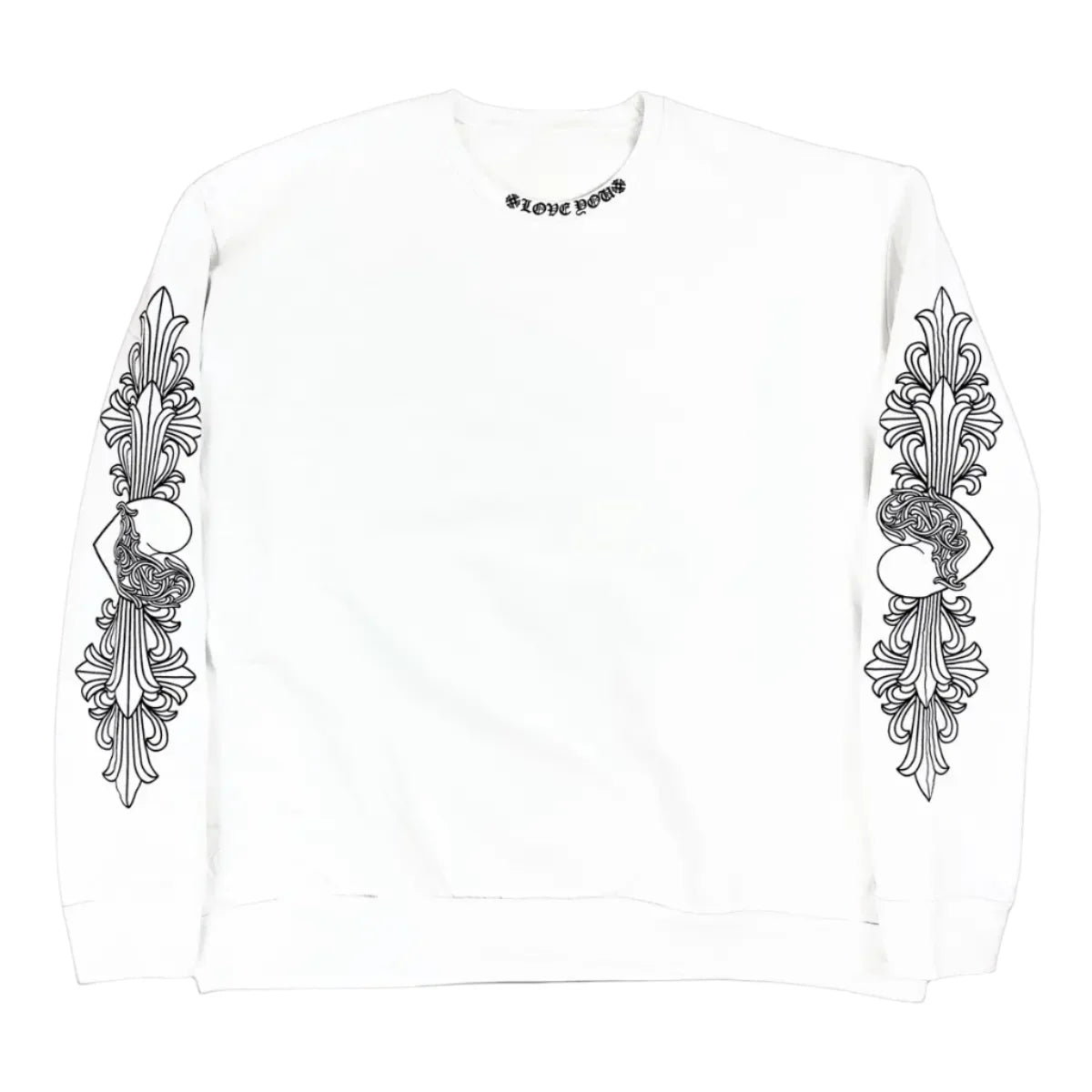 Chrome Hearts Love You White Crewneck