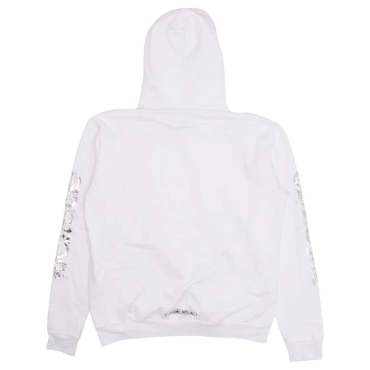 Chrome Hearts White Silver Vertical Logo Hoodie