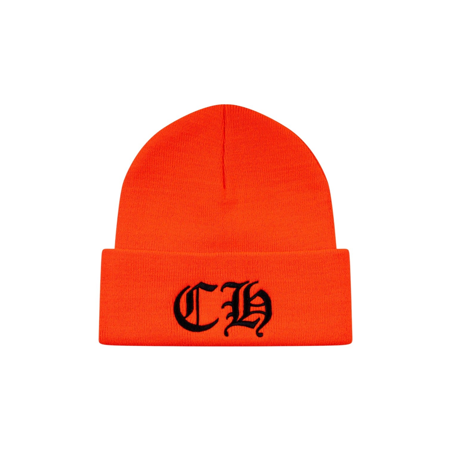 Chrome Hearts 'CH Logo' Orange & Black Beanie