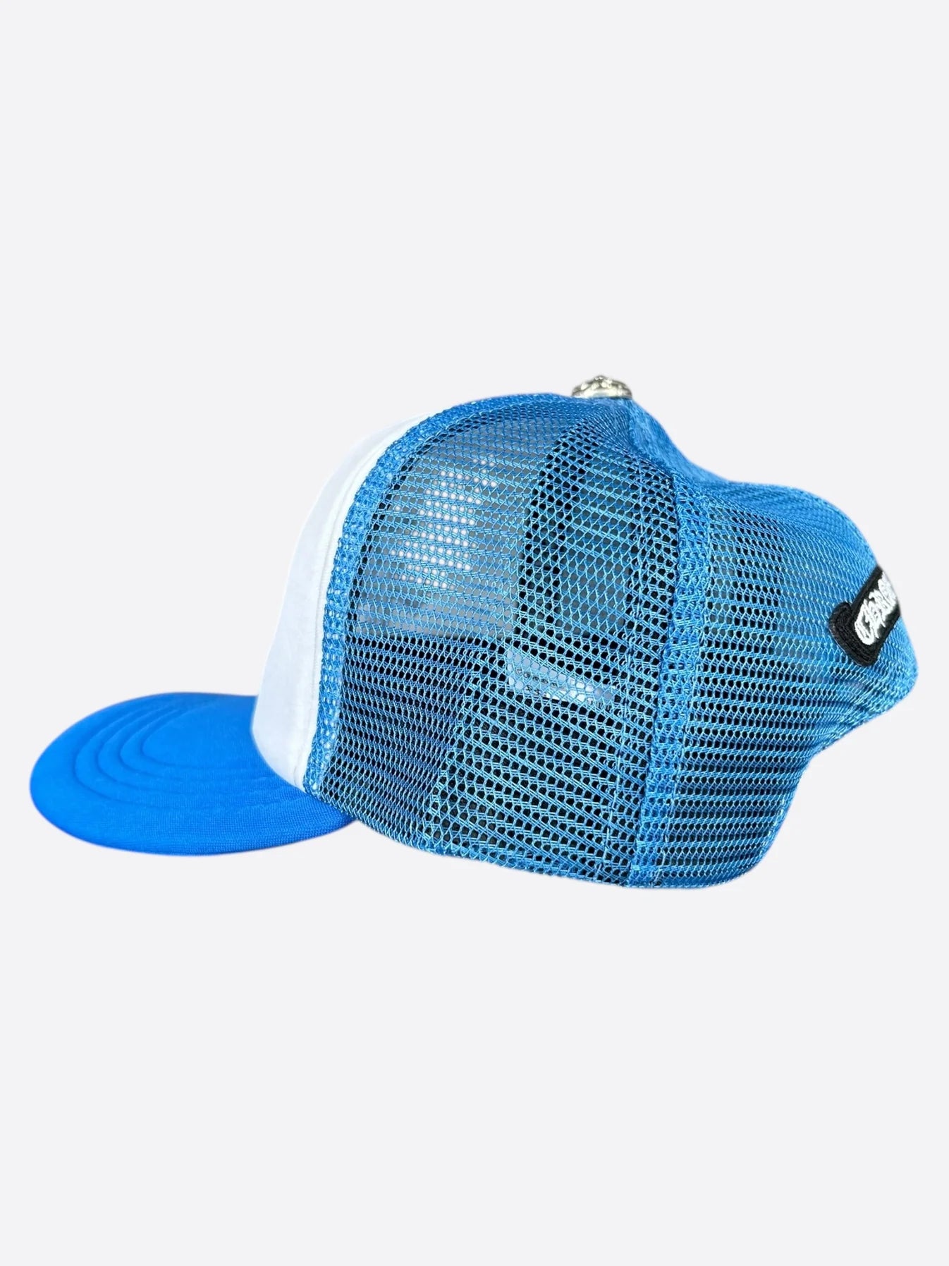Chrome Hearts 'Cemetery' White & Blue Trucker Hat