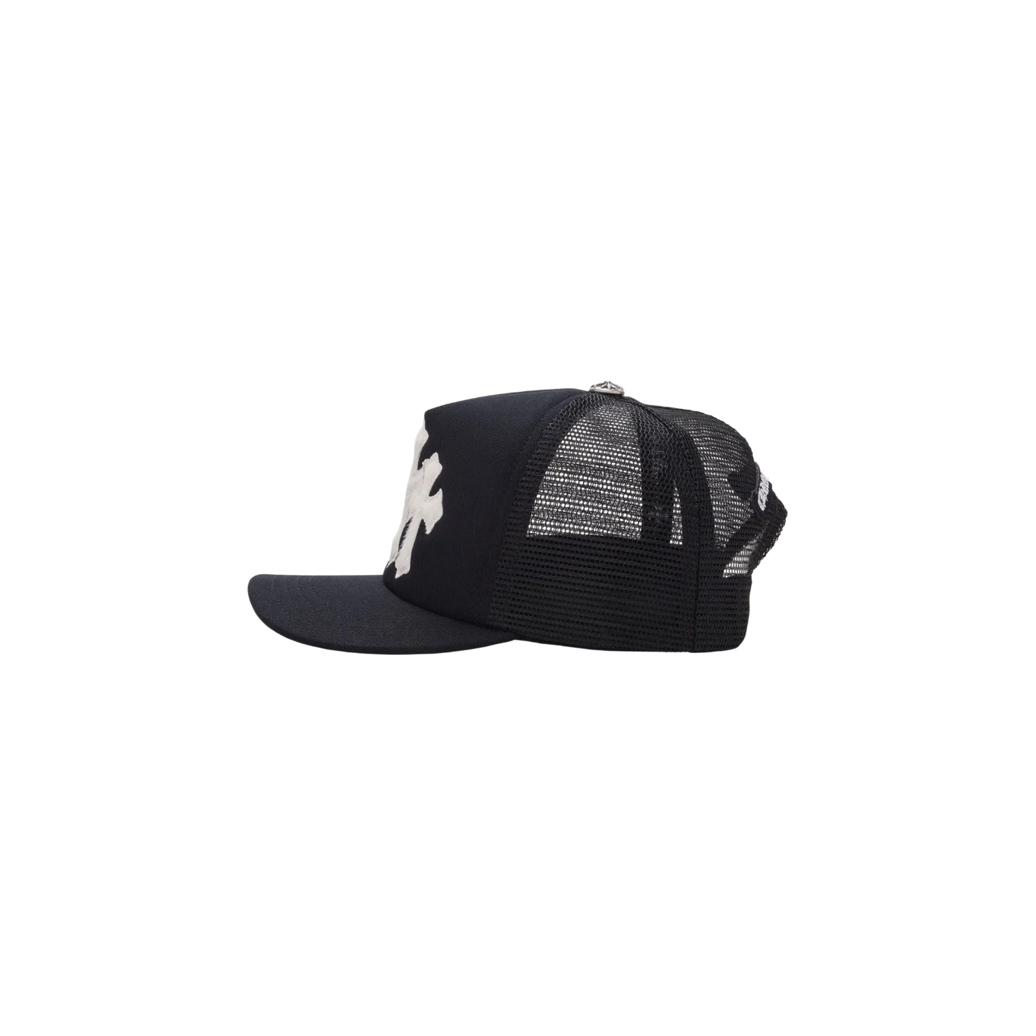 Chrome Hearts 'Cemetery' Pony Hair Black Trucker Hat