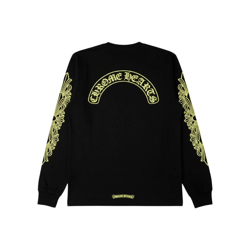 Chrome Hearts 'Horseshoe' Black & Neon LS Tee