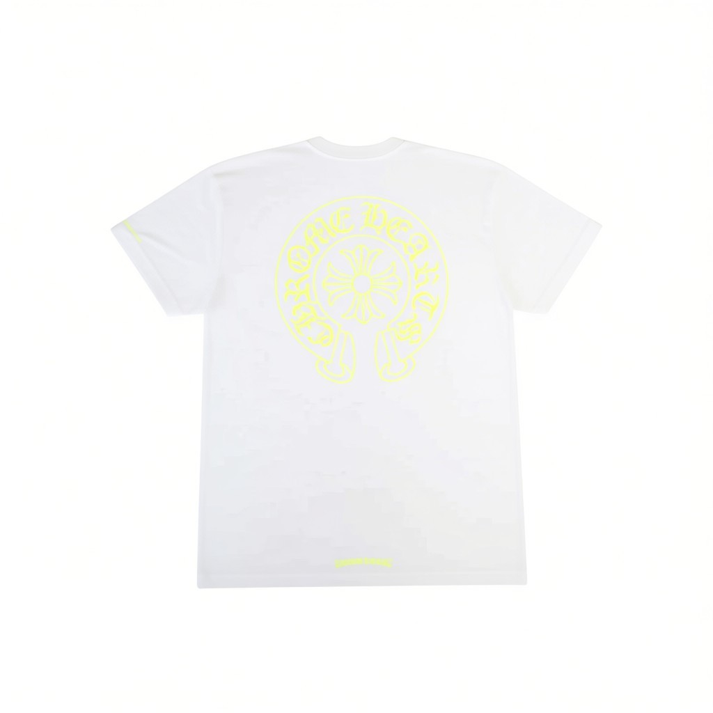 Chrome Hearts 'Horseshoe' White & Neon Tee