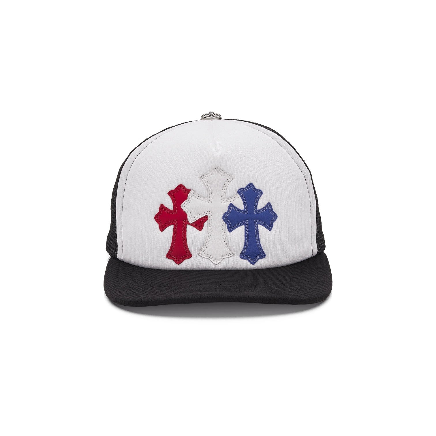 Chrome Hearts 'Cemetery RWB Patch' Black Trucker Hat