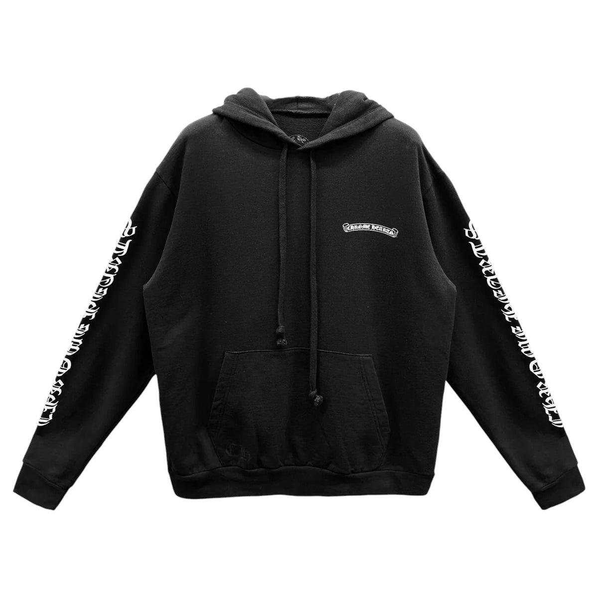 Chrome Hearts 'Scroll Logo' Black & White Hoodie
