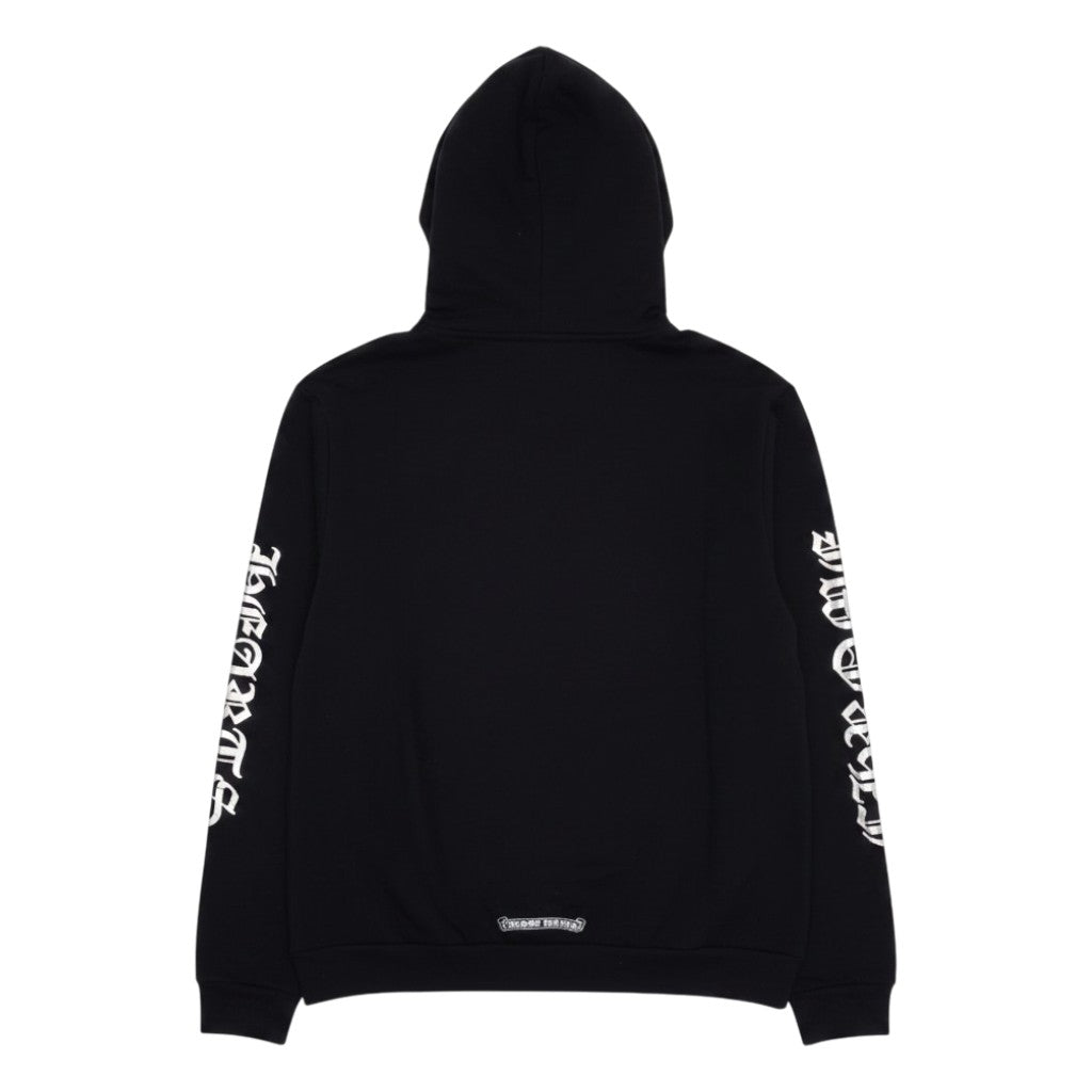 Chrome  Hearts 'Vertical Logo Silver Foil' Black Hoodie