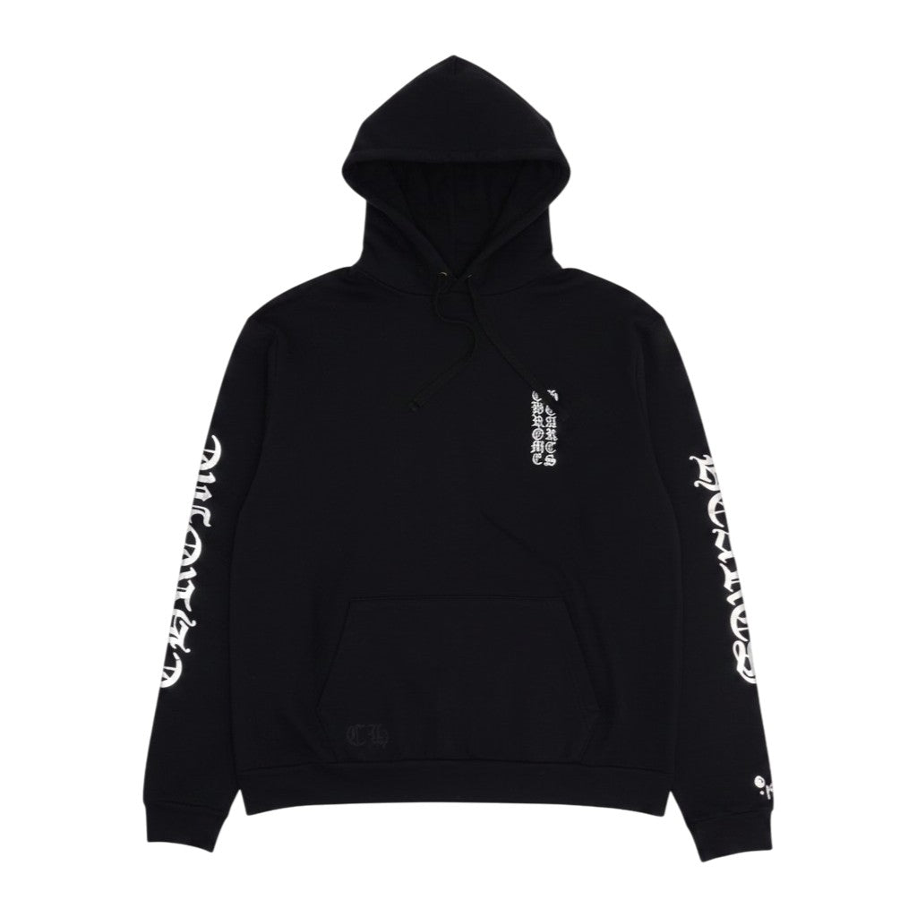 Chrome  Hearts 'Vertical Logo Silver Foil' Black Hoodie