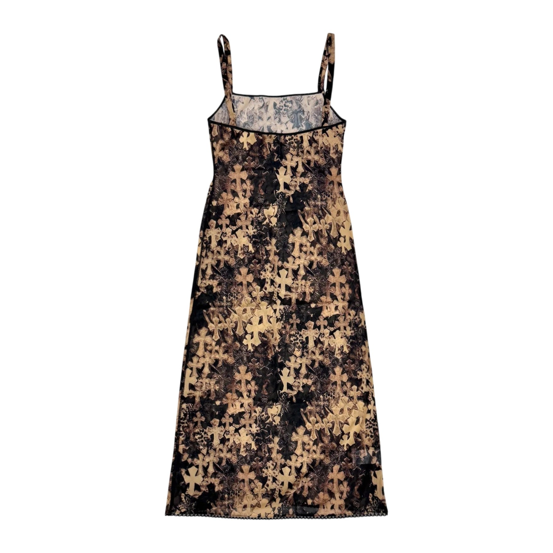 Chrome Hearts 'Waterfall Cross' Print Mesh Dress