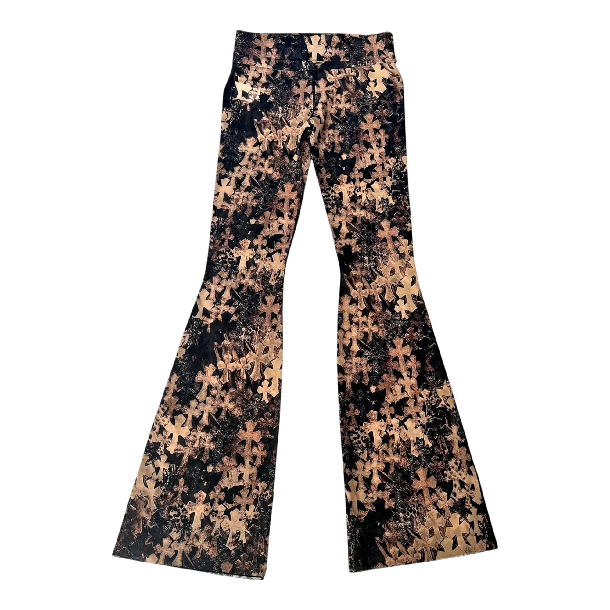 Chrome Hearts 'Waterfall Cross' Print Mesh Leggings