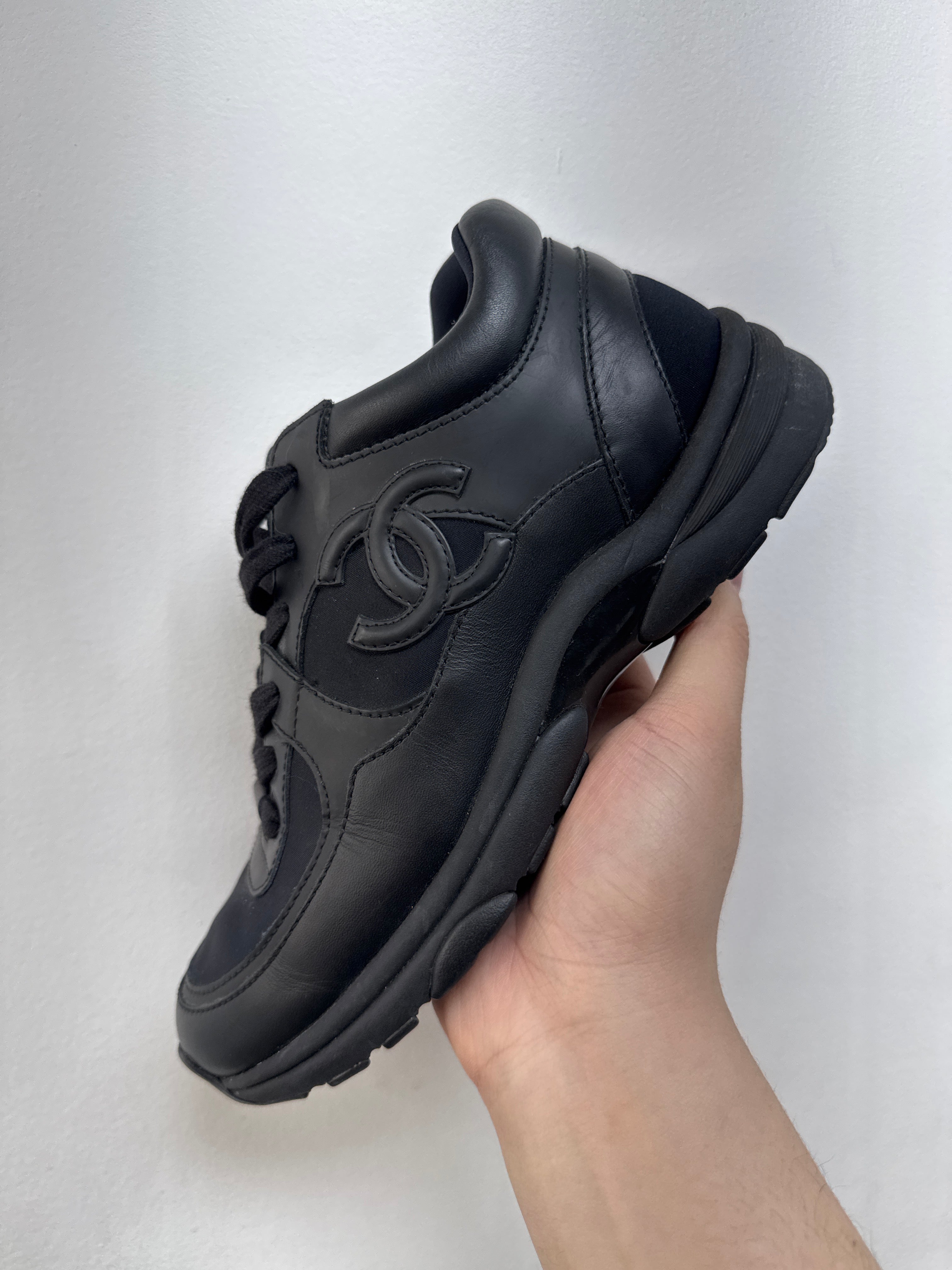 Chanel Black Uniform Sneakers