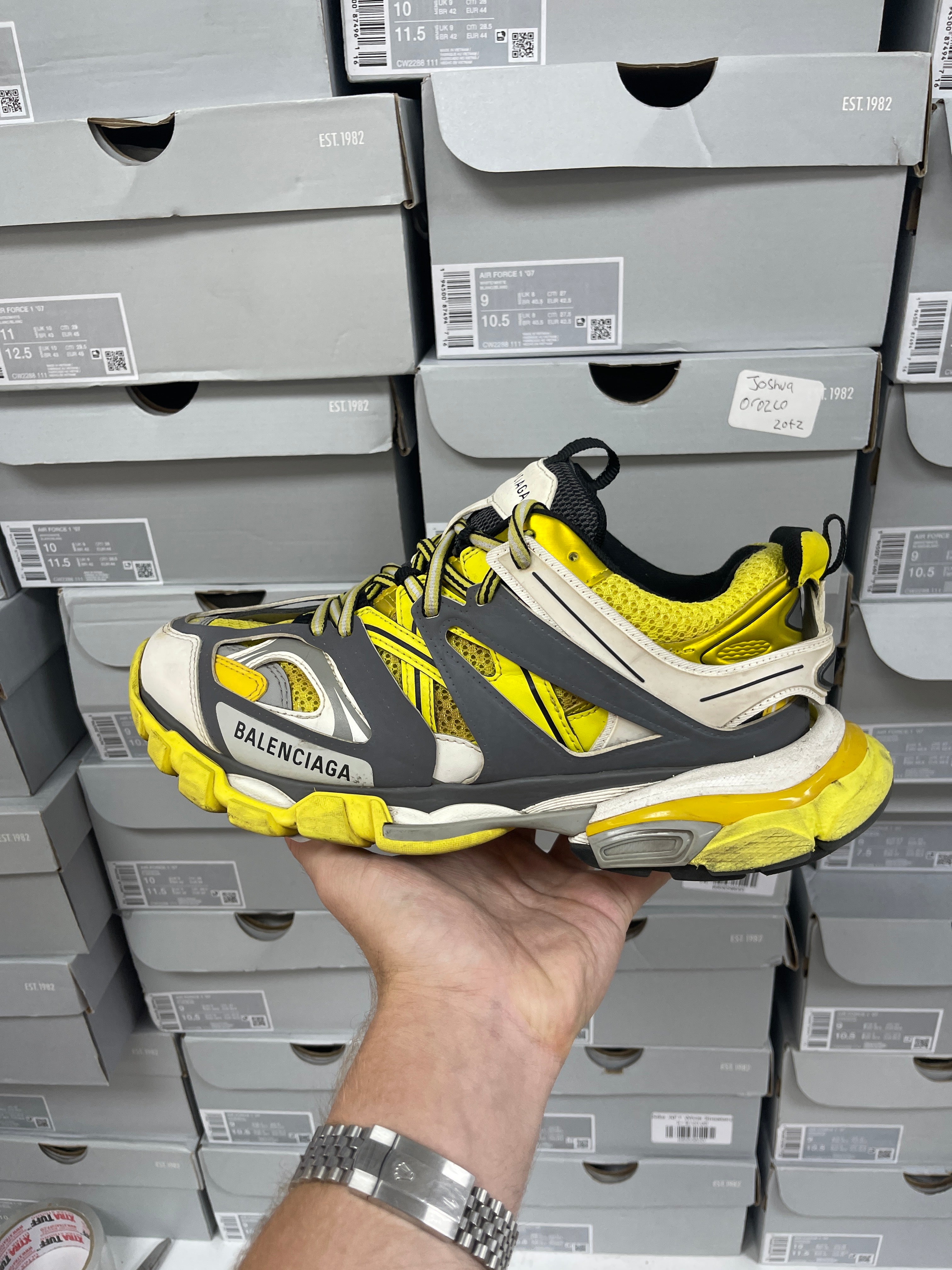Balenciaga Yellow Grey Track Sneakers