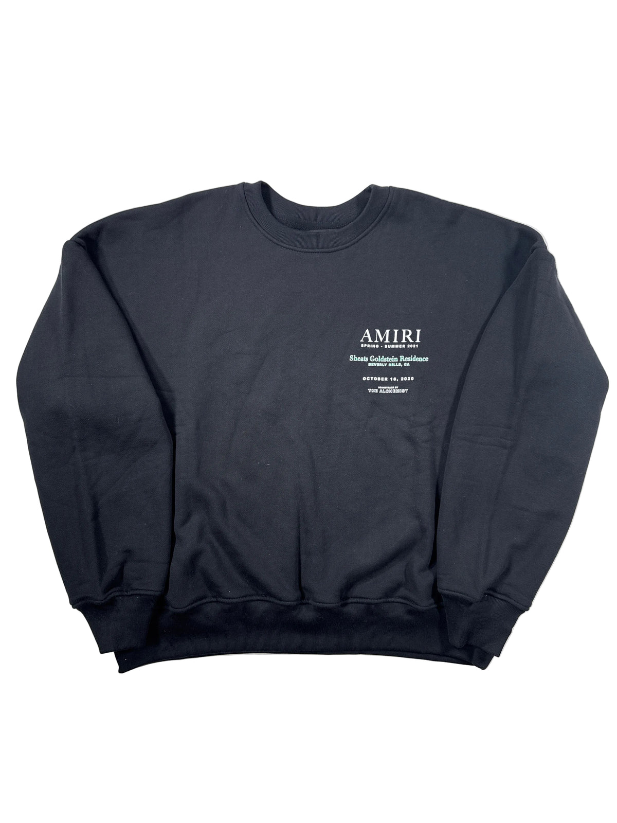 Amiri Black Green Alchemist Crewneck