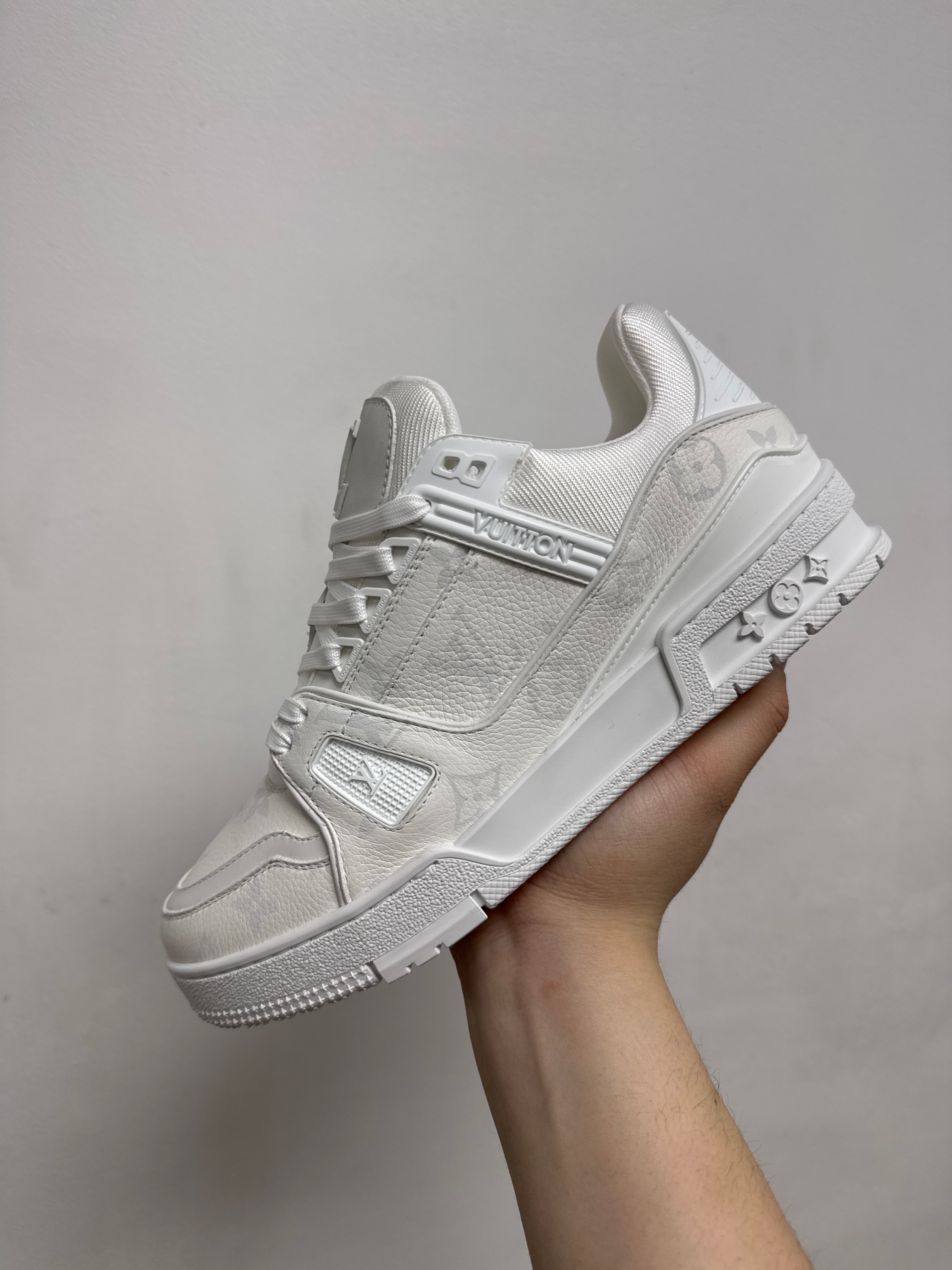 Louis Vuitton White Monogram Trainer Sneakers