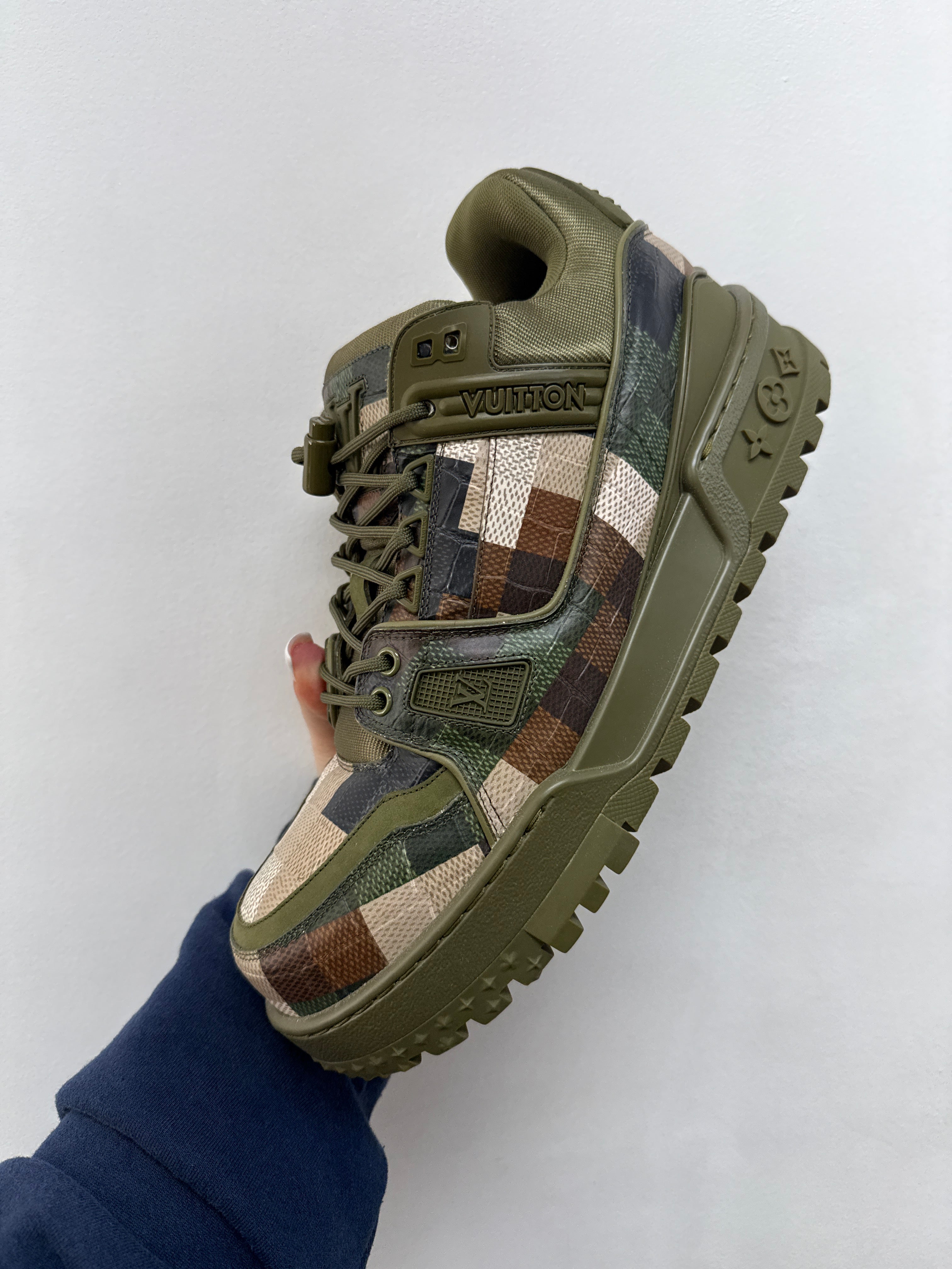 Louis Vuitton Camo Damier Maxi Trainer Sneakers