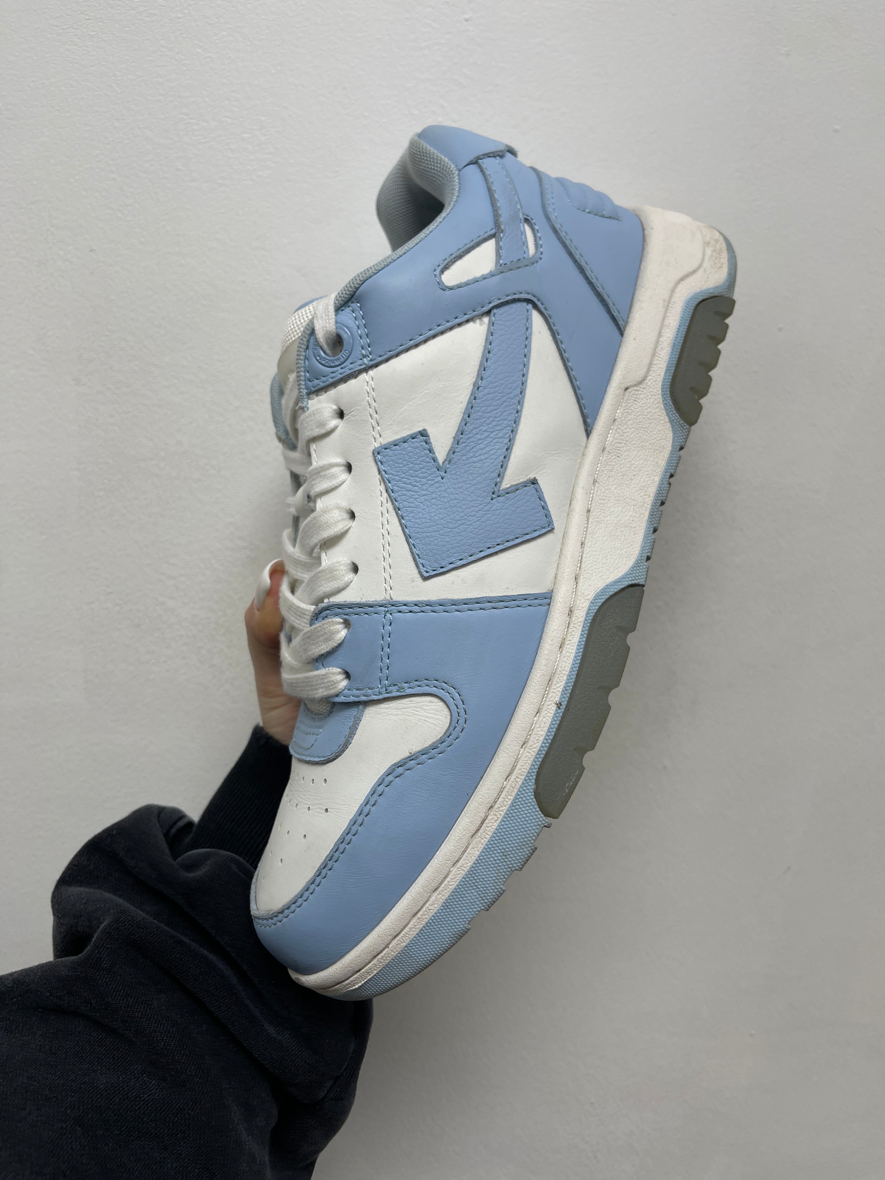 Off White Baby Blue White Out Of Office Sneakers