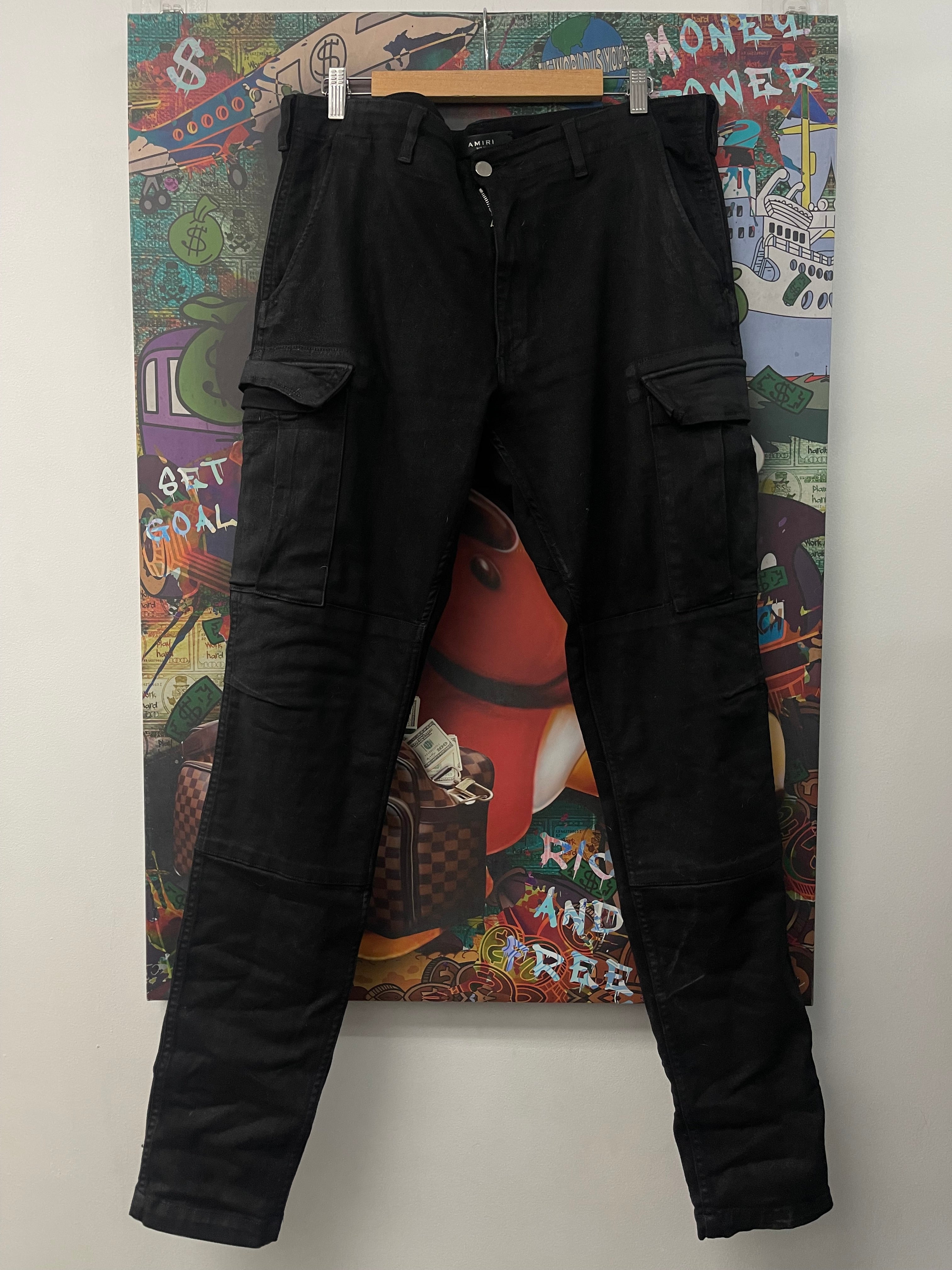 Amiri Black Cargo Jeans