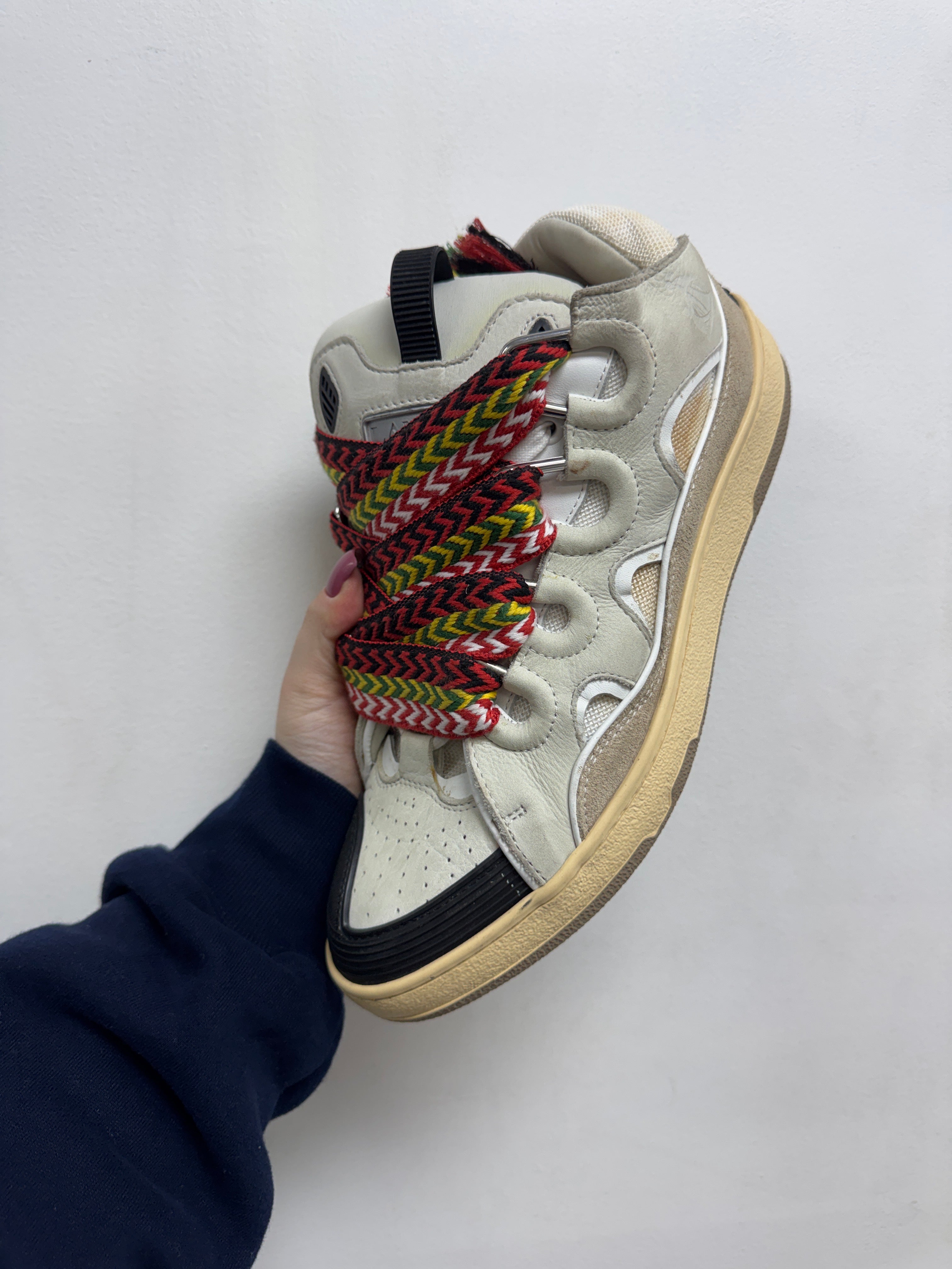 Lanvin Curb Cream White Sneakers