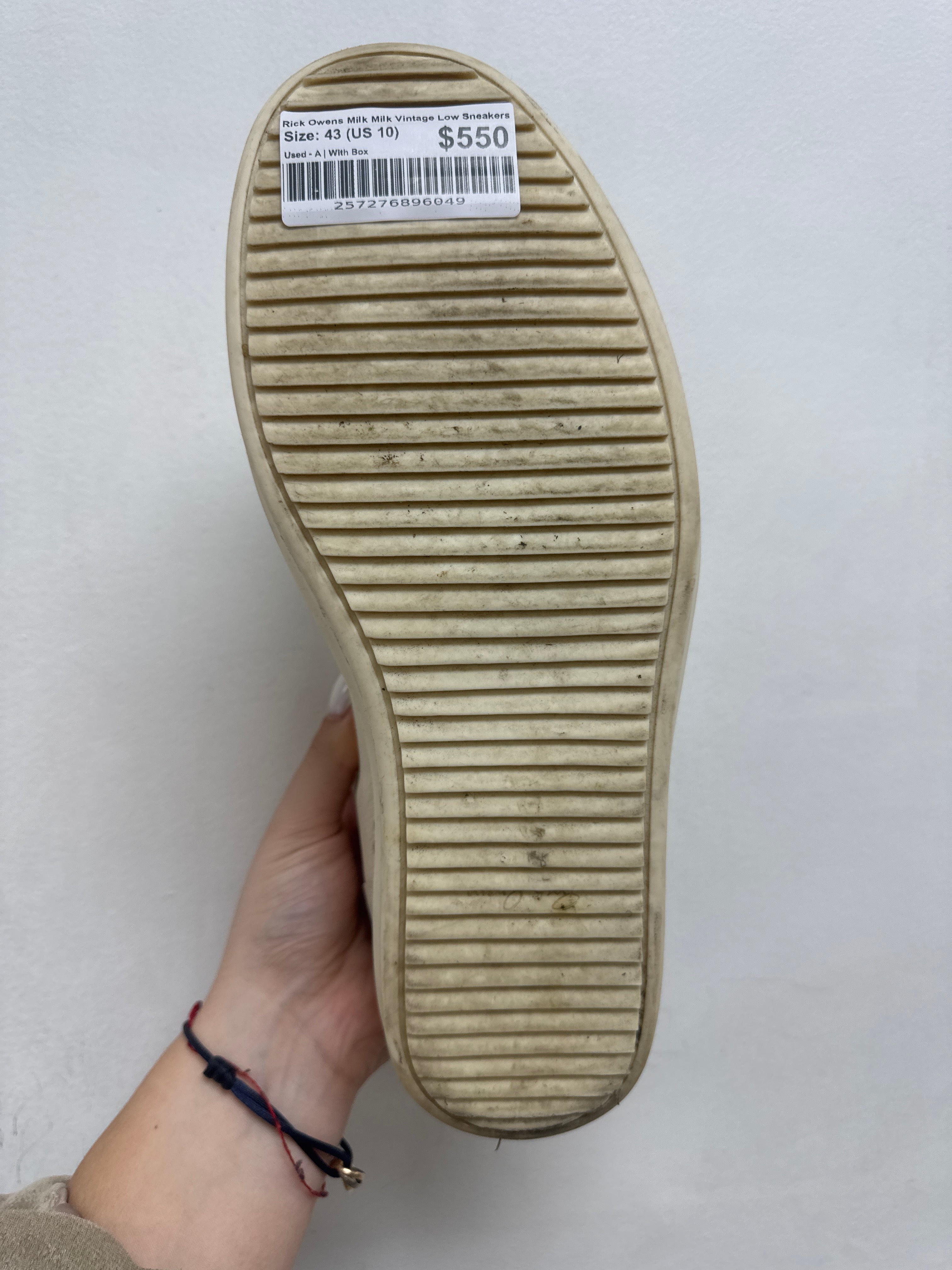 Rick Owens Milk Milk Vintage Low Sneakers