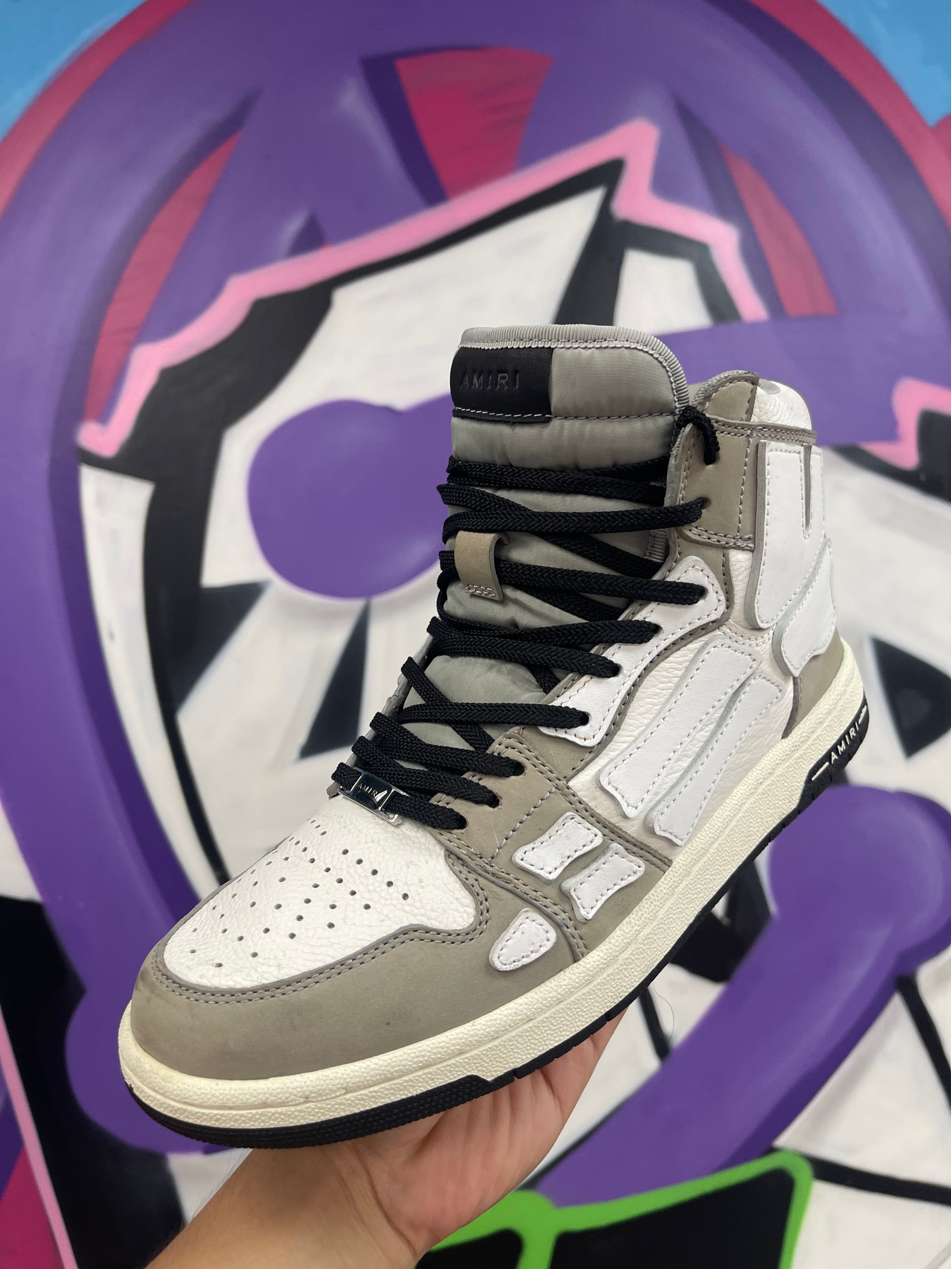 Amiri Skel Top High Grey Sneakers