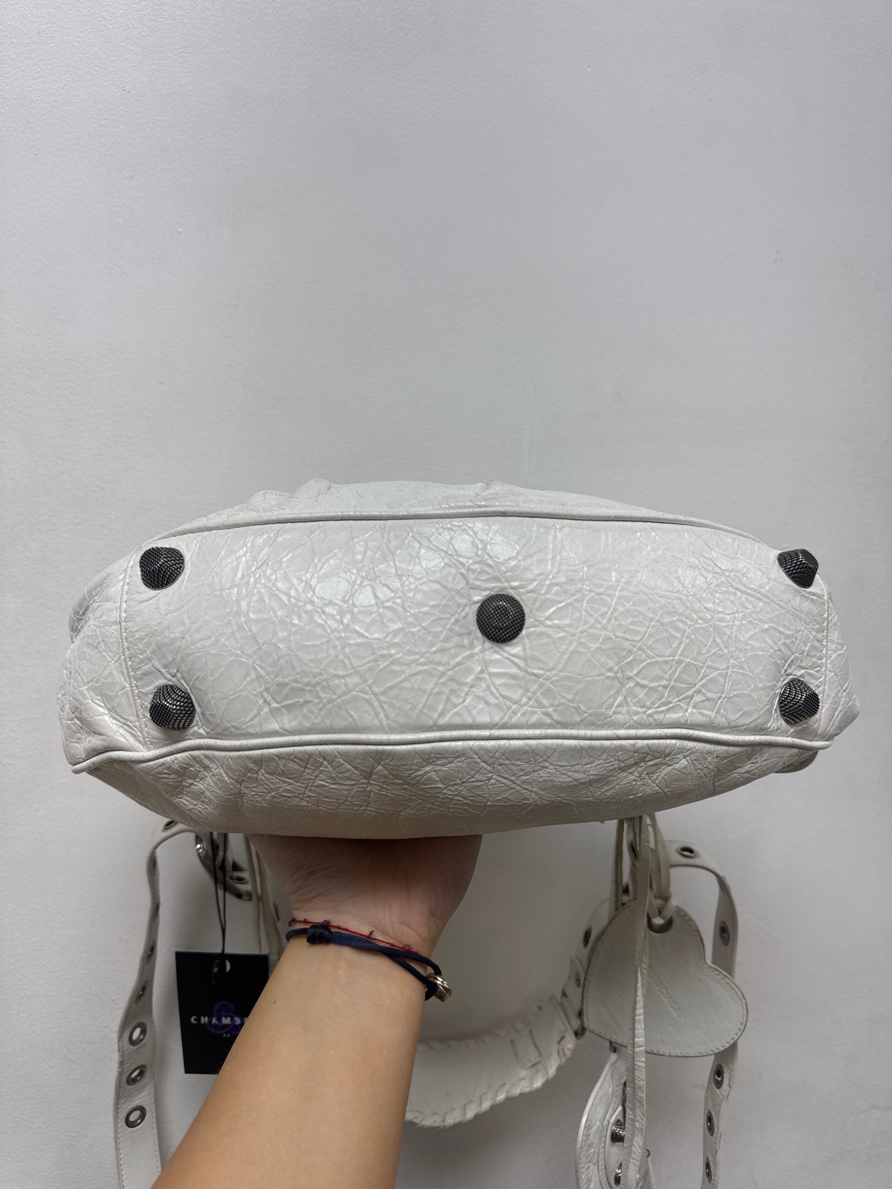 Balenciaga White City Bag Bag