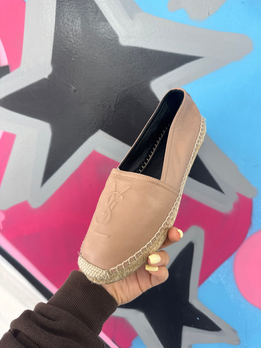 YSL Espadrilles Muave Slide Used No Box