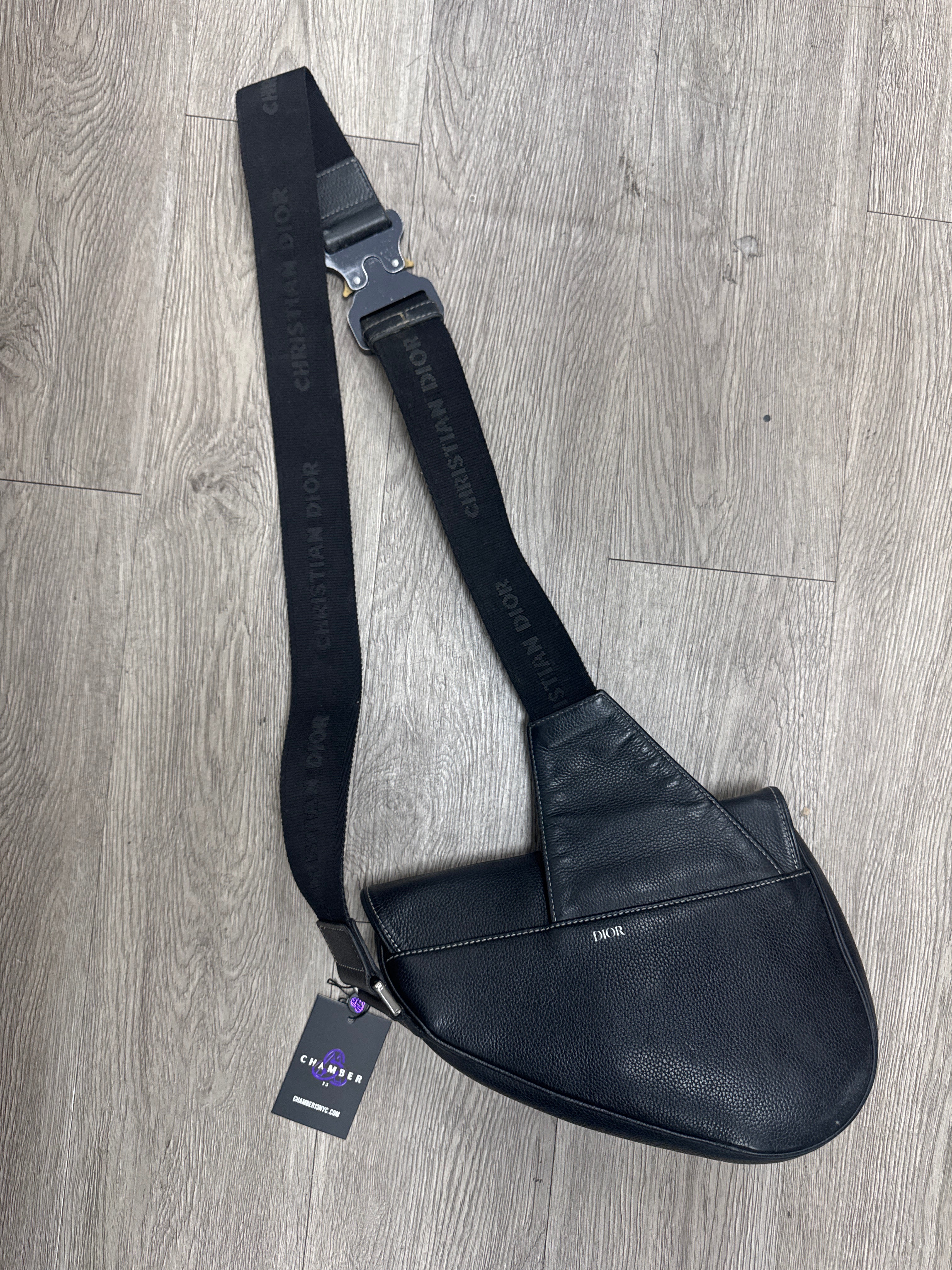 Dior Black Stussy Saddle Bag