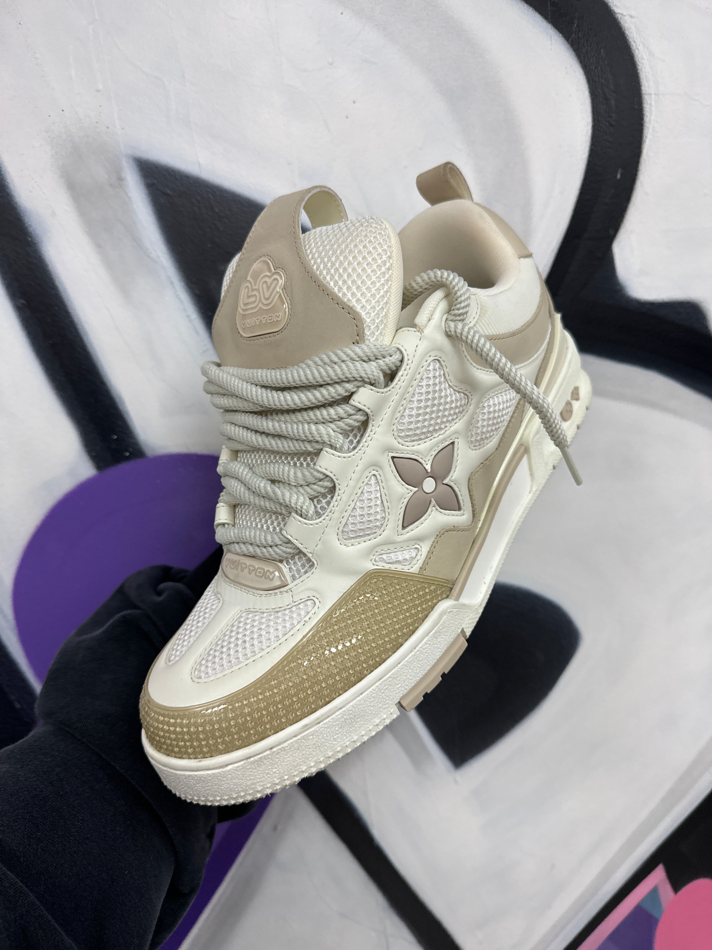 Louis Vuitton Cream Skate Sneakers