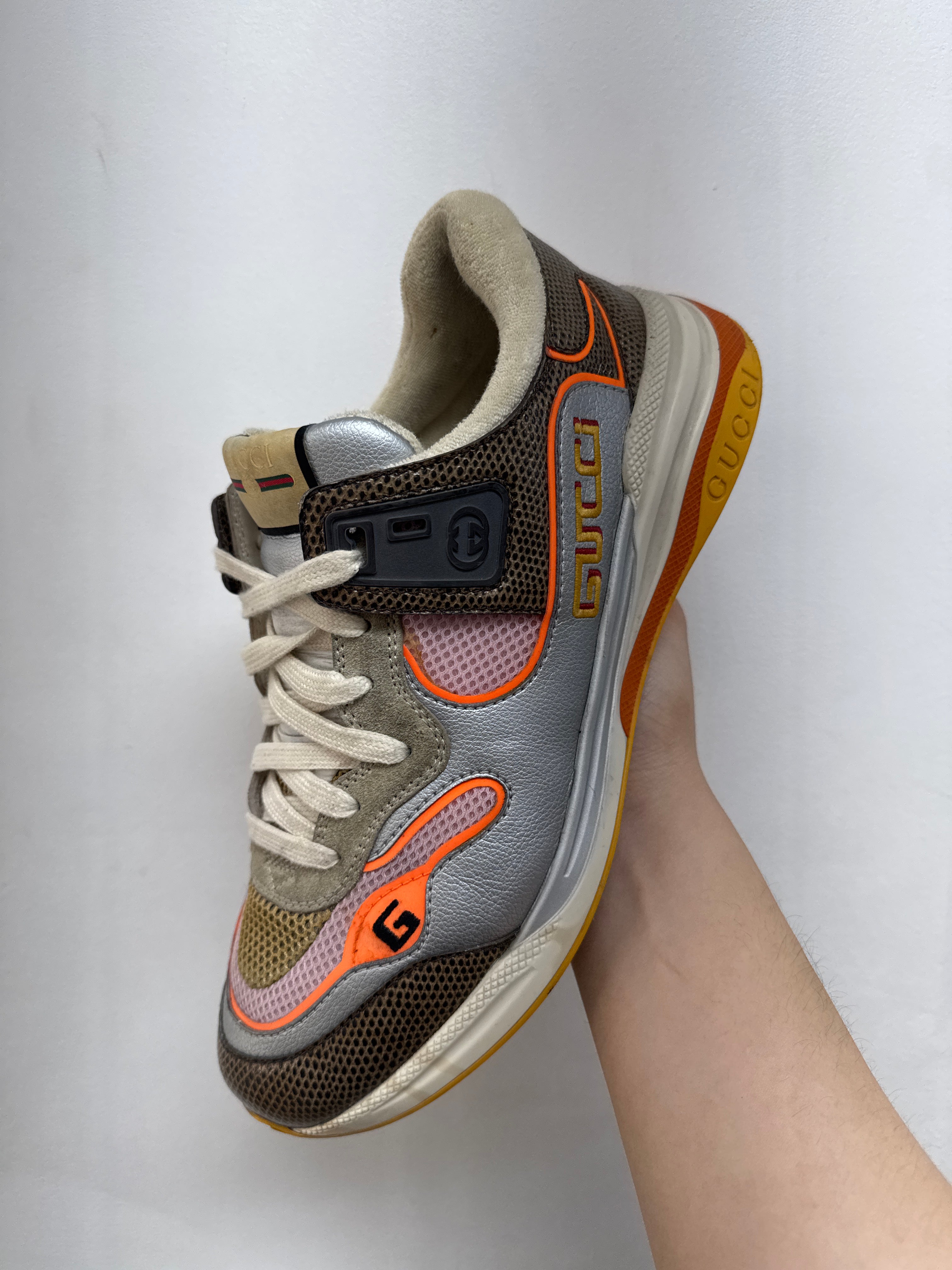 Gucci Silver Ultrapace Sneakers