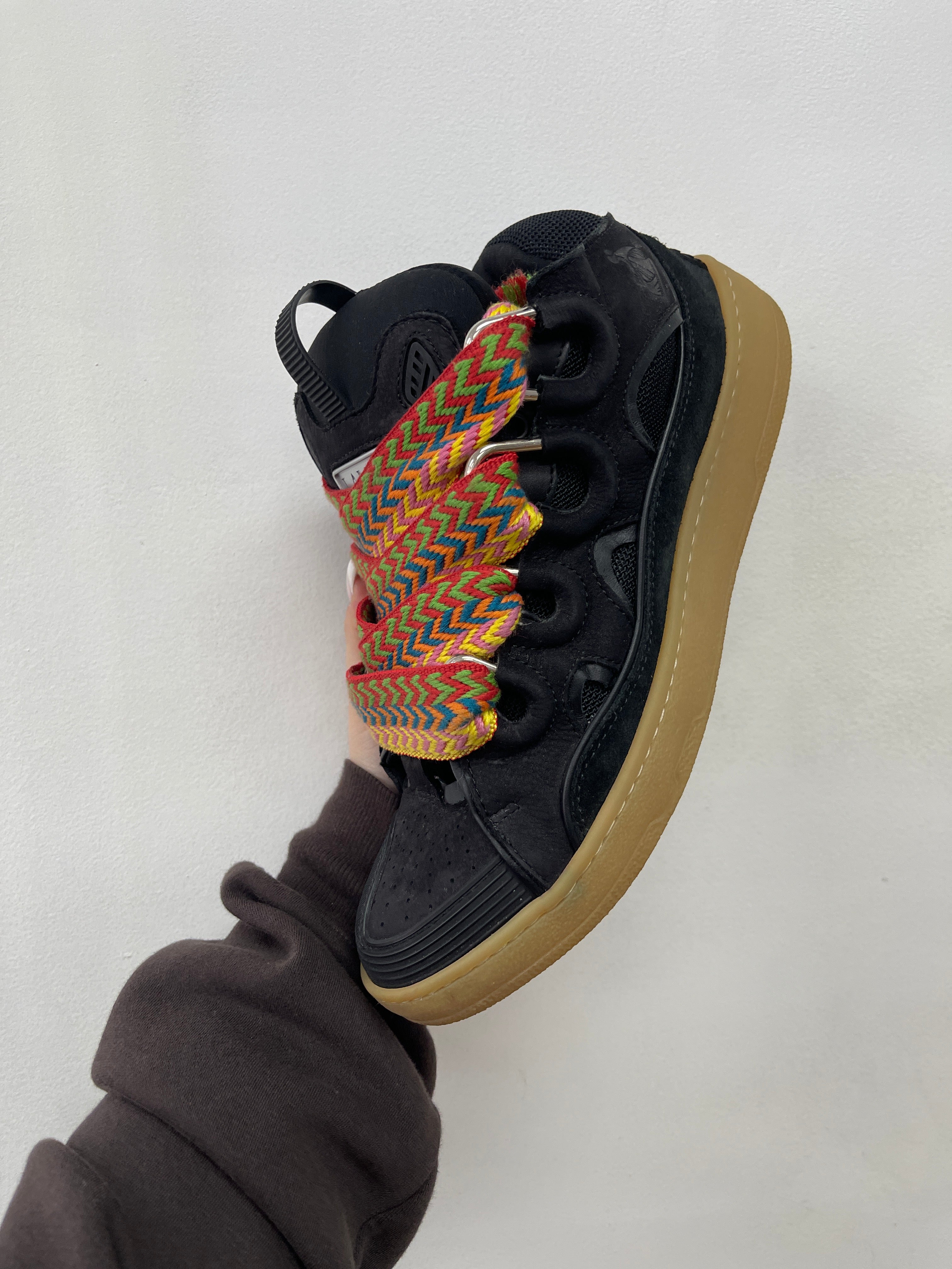 Lanvin Black Gum Curb Sneakers