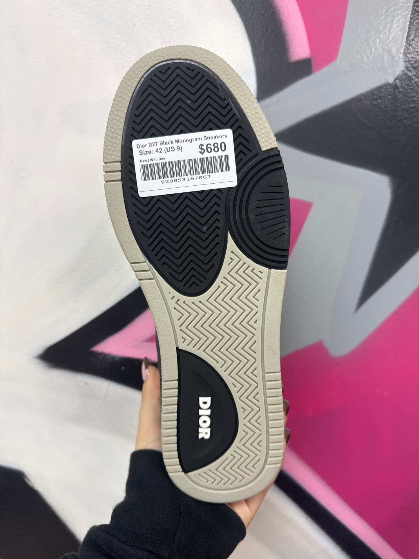 Dior B27 Black Monogram Sneakers