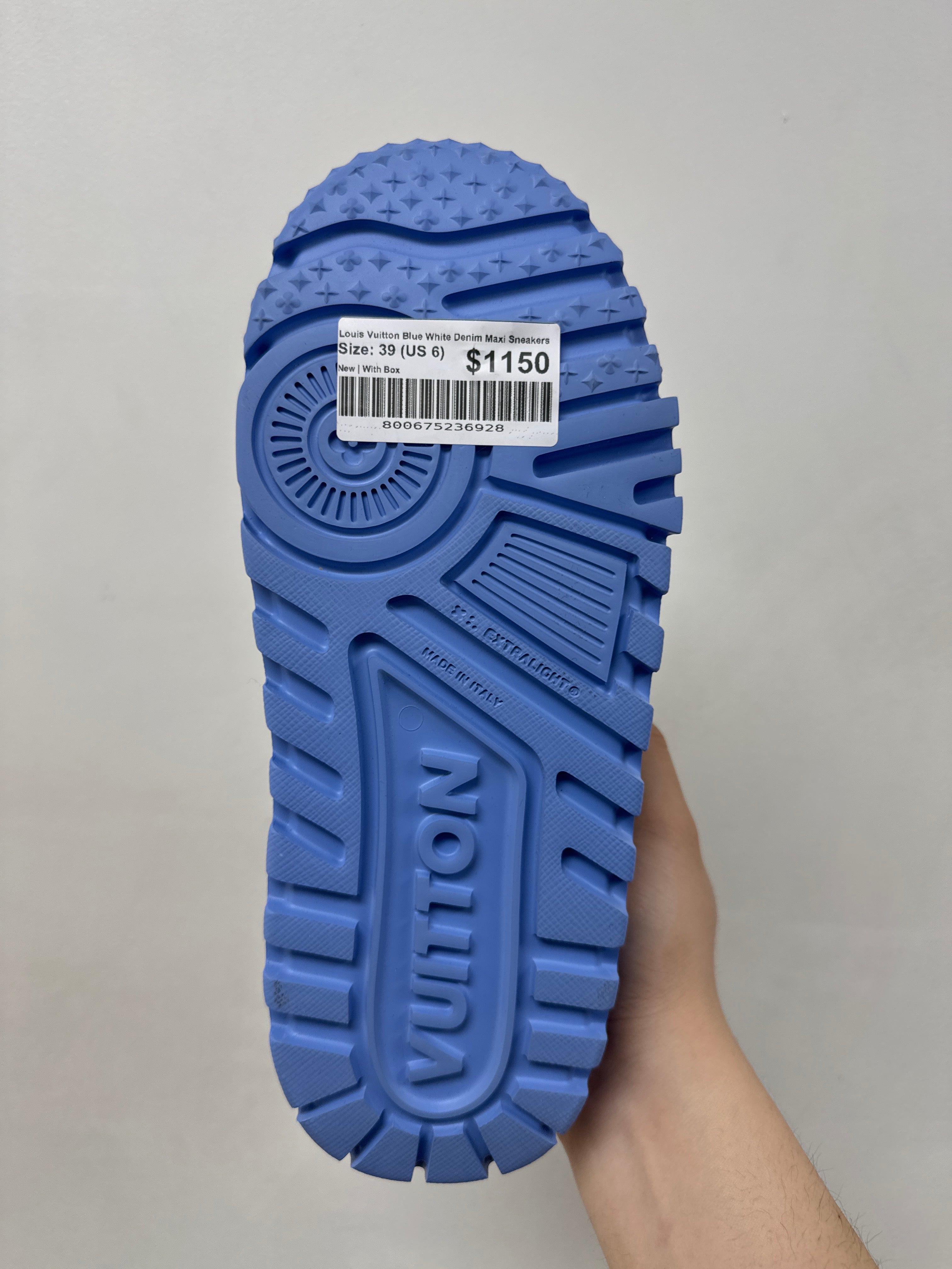 Louis Vuitton Blue White Denim Maxi Sneakers